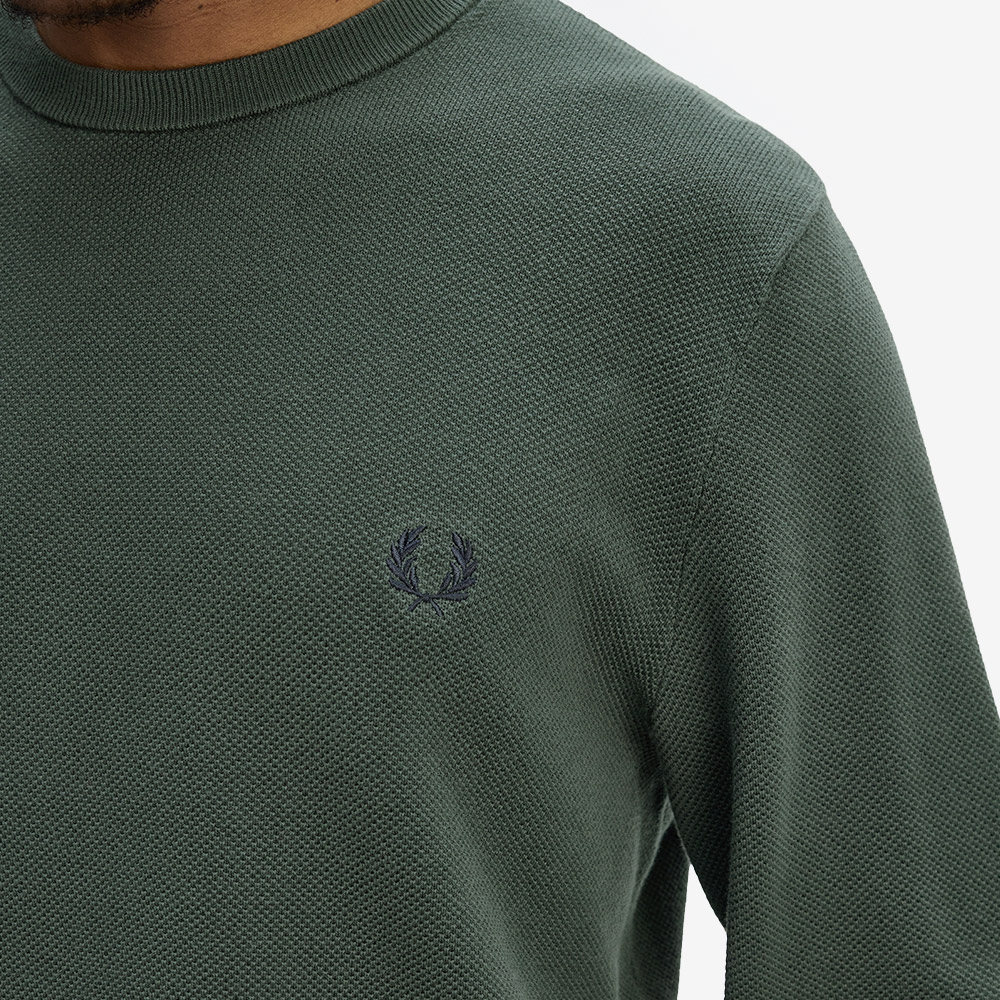 프레드 페리 피케 스티치 니트 코트 그린(Fred Perry Pique Stitch Knit Court Green) - 3