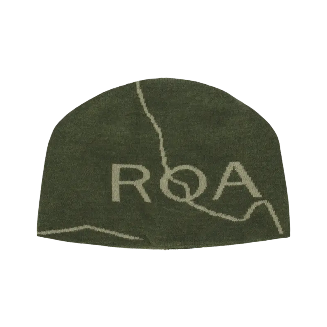 RBUW288YA12-GRN0010 Roa Logo Wool Beanie Dark Oilve