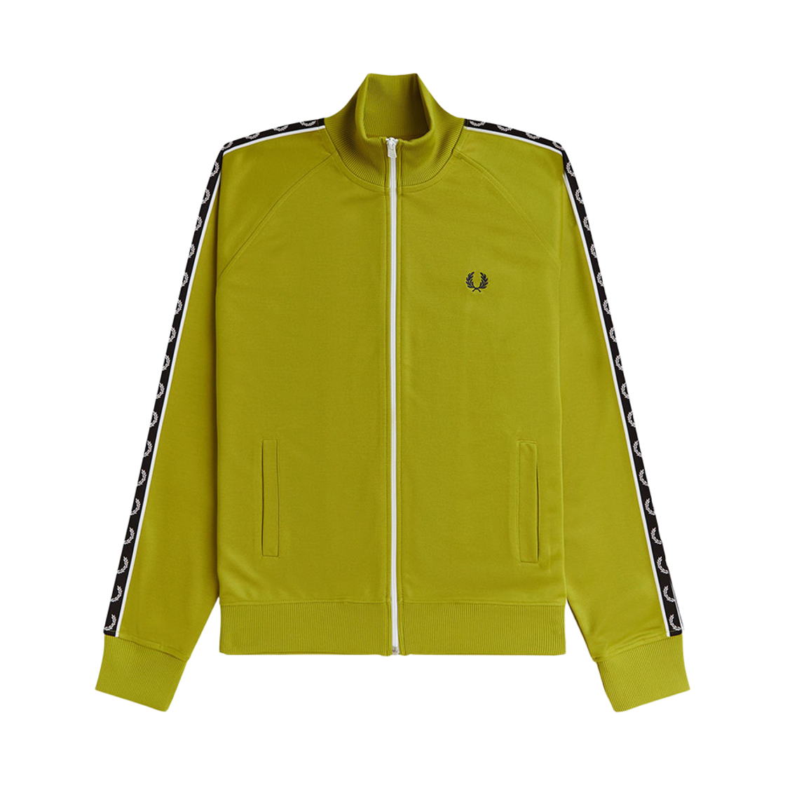 AFPM2534620-Z17 Fred Perry Taped Track Jacket Tennis Ball Yellow