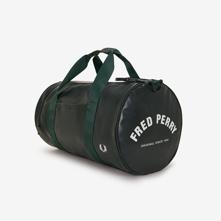 프레드 페리 토널 클래식 배럴 백 나이트그린(Fred Perry Tonal Classic Barrel Bag Night Green) - 5