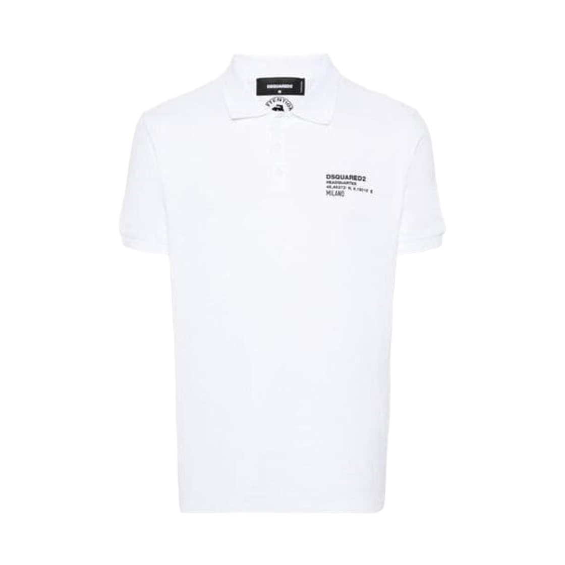S74GL0082S22743100 Dsquared2 Logo Tennis Fit Polo Shirt White