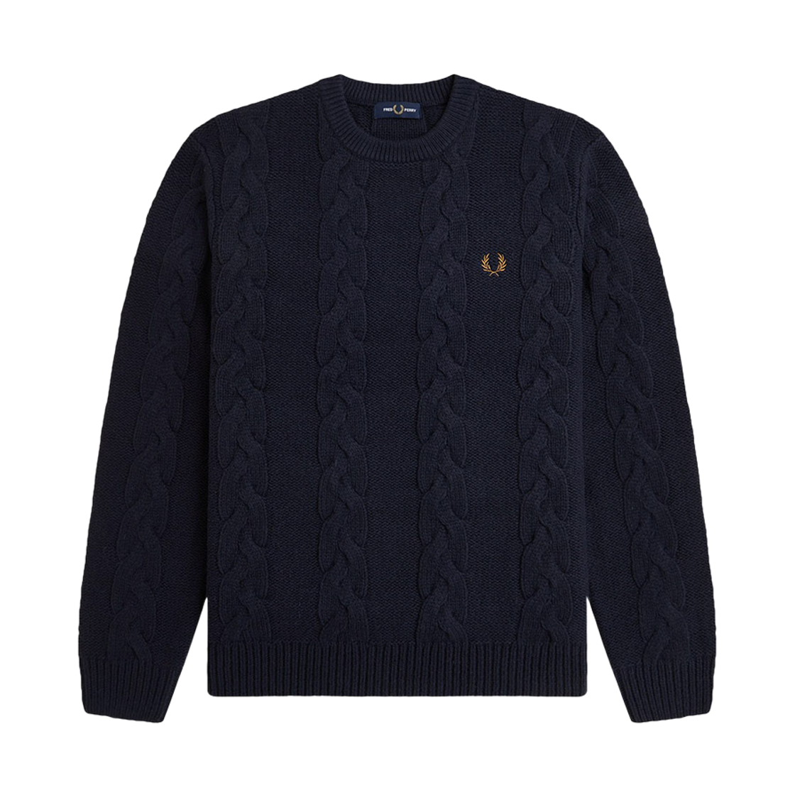 AFPM2538562-608 Fred Perry Chunky Cable Knit Navy Snow White