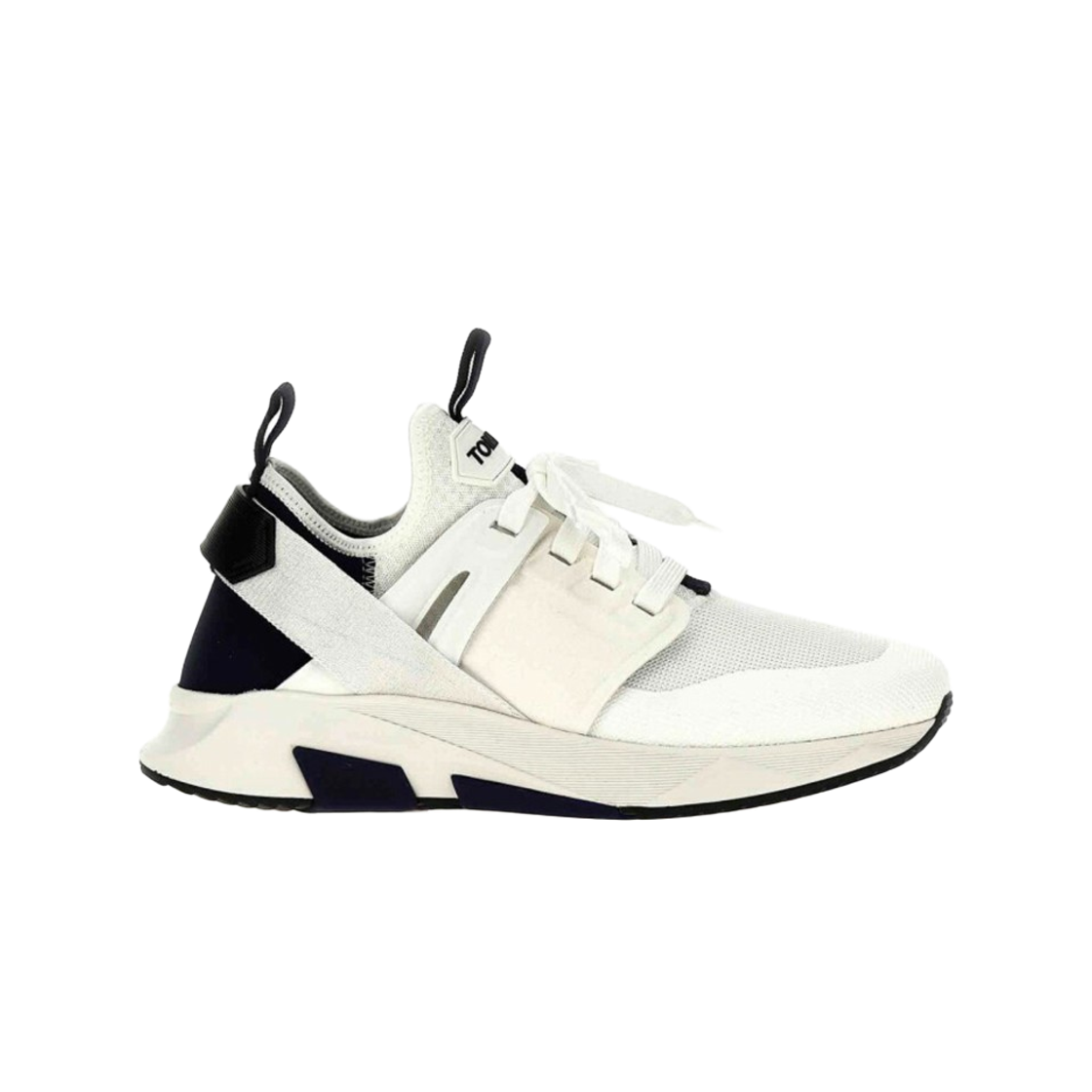J1100-TOF001N-5W021 Tom Ford Neoprene Suede Jago Sneakers White