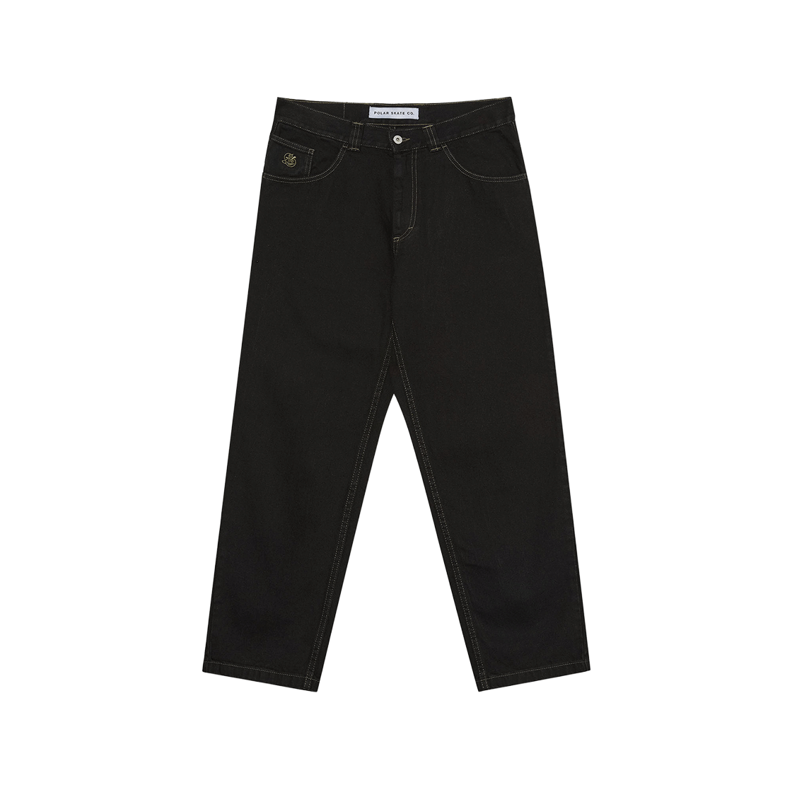 폴라스케이트 93 콘트라스트 스티칭 팬츠 블랙 다크 올리브