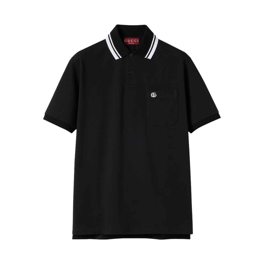 구찌 자수 코튼 피케 폴로 셔츠 블랙(Gucci Embroidery Cotton Piquet Polo Shirt Black)