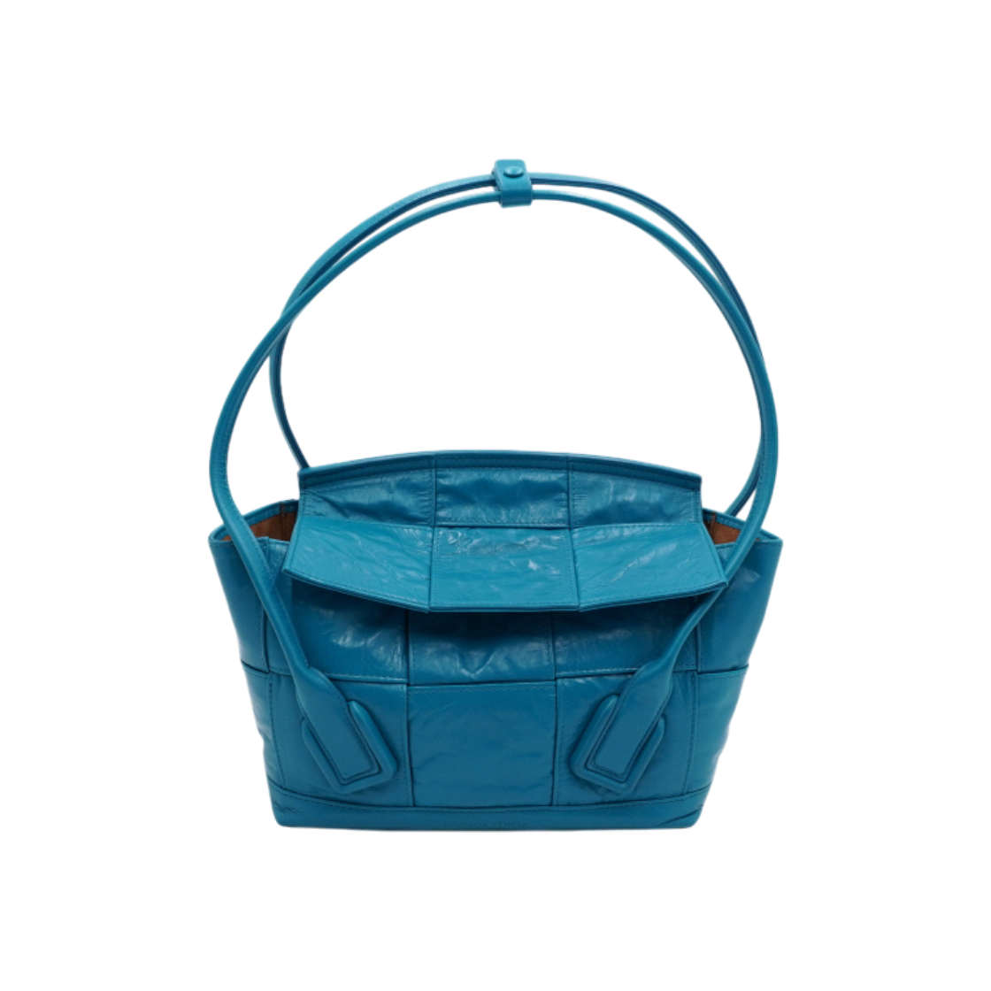 ITNKU58SC5AH Bottega Veneta 575943 Arco Sky Blue Leather Small Top Handle Tote and Shoulder Bag