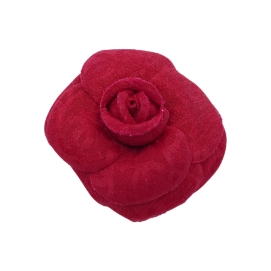 샤넬 AA9494 레드 실크 자카드 까멜리아 브로치 aa57105(Chanel AA9494 Red Silk Jacquard Camellia Brooch AA57105)