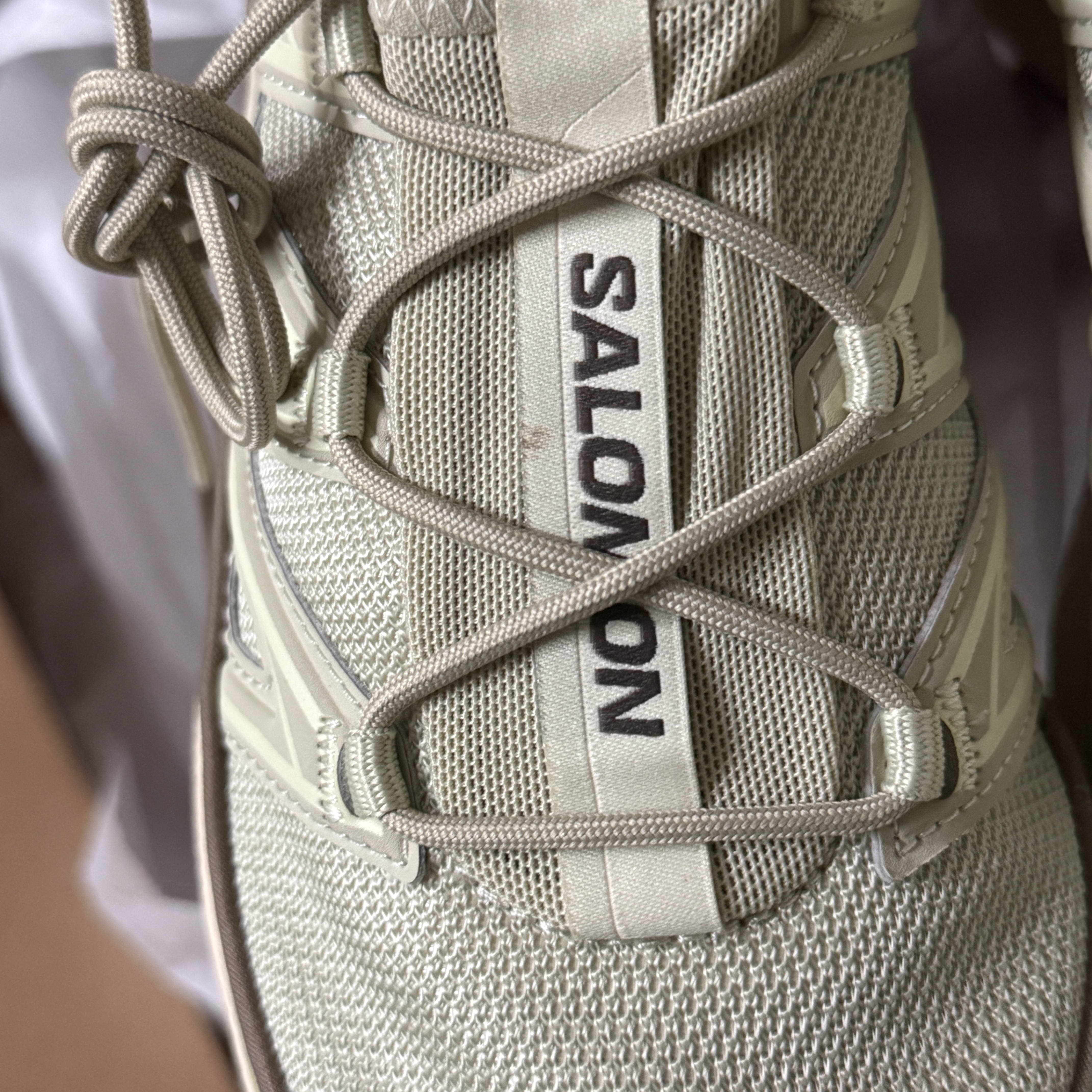 Salomon XT-6 Expanse Alfalfa Shortbread 착용 스타일