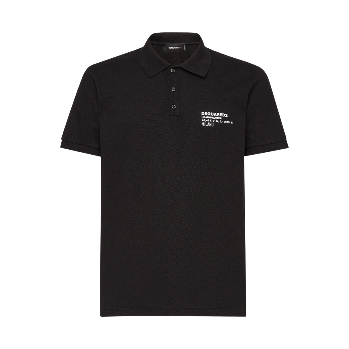 S74GL0082S22743900 Dsquared2 Logo Tennis Fit Polo Shirt Black
