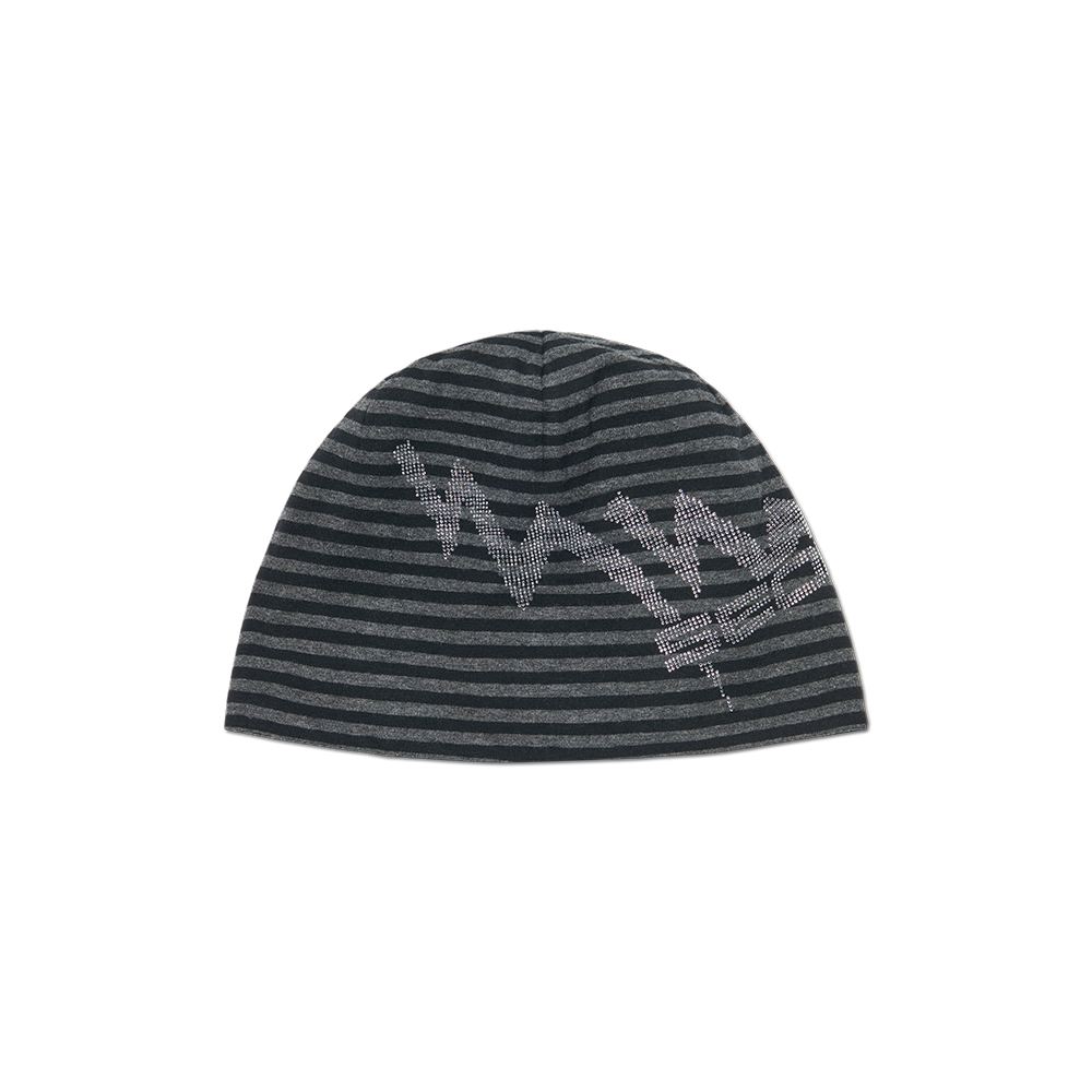 LPWF52HG01BLK [KREAM 단독] NOMANUAL x LOOPY Hotfix Striped Beanie Black
