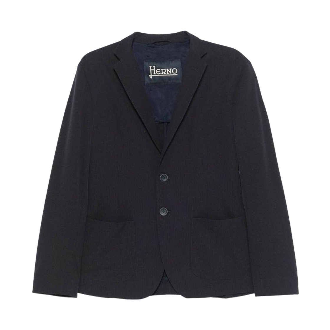 GA000192U-12684-9200 Herno Seersucker Blazer Navy Blue