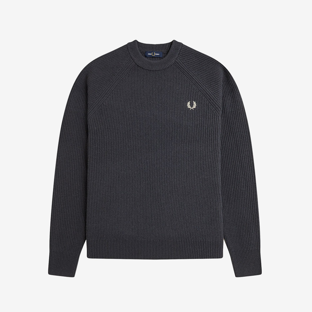 프레드 페리 램스울 래글런 니트 앵커 그레이(Fred Perry Lambswool Raglan Knit Anchor Grey) - 5