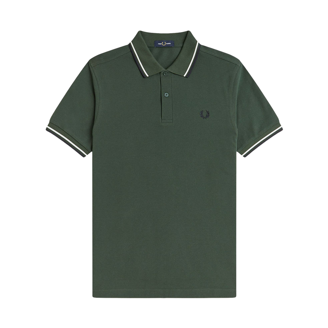 AFPM2533600-53A Fred Perry Twin Tipped Fred Perry Shirt Court Green Snow White Navy