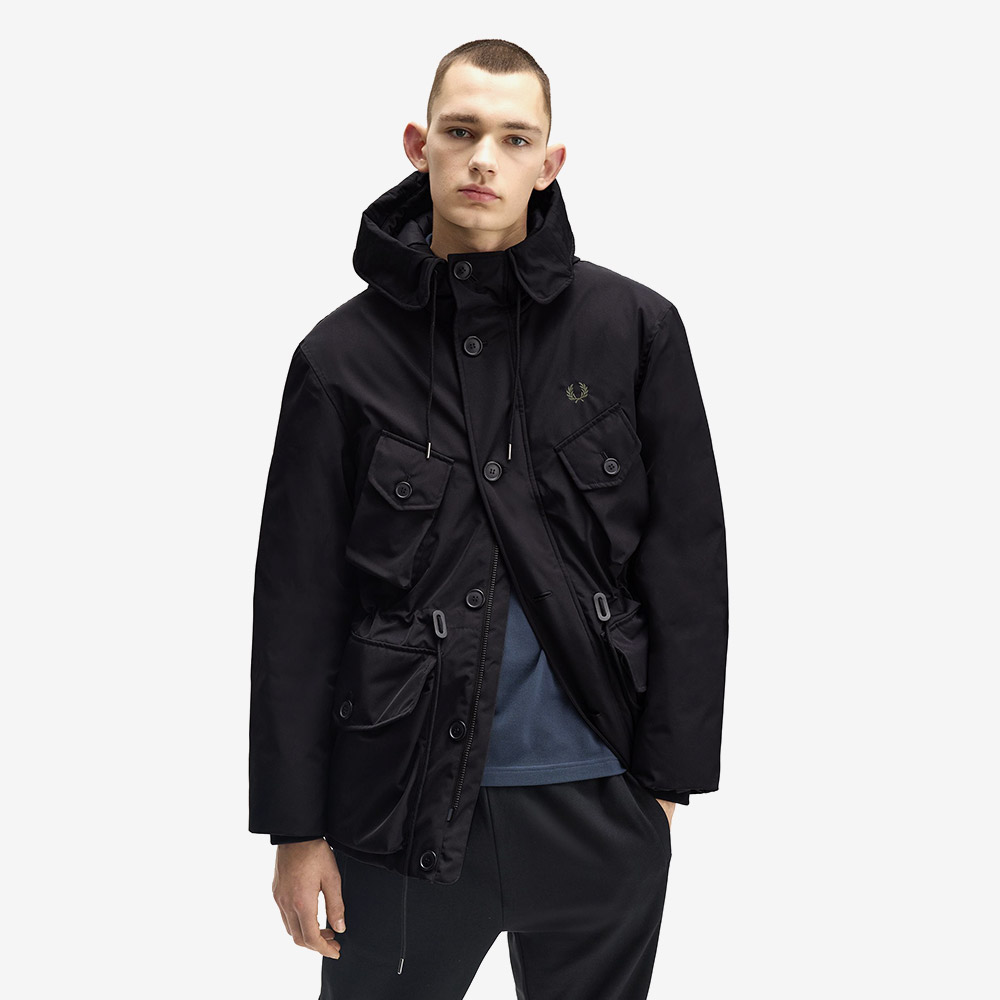 프레드 페리 패치 포켓 푸퍼 재킷 블랙(Fred Perry Patch Pocket Puffer Jacket Black) - 3