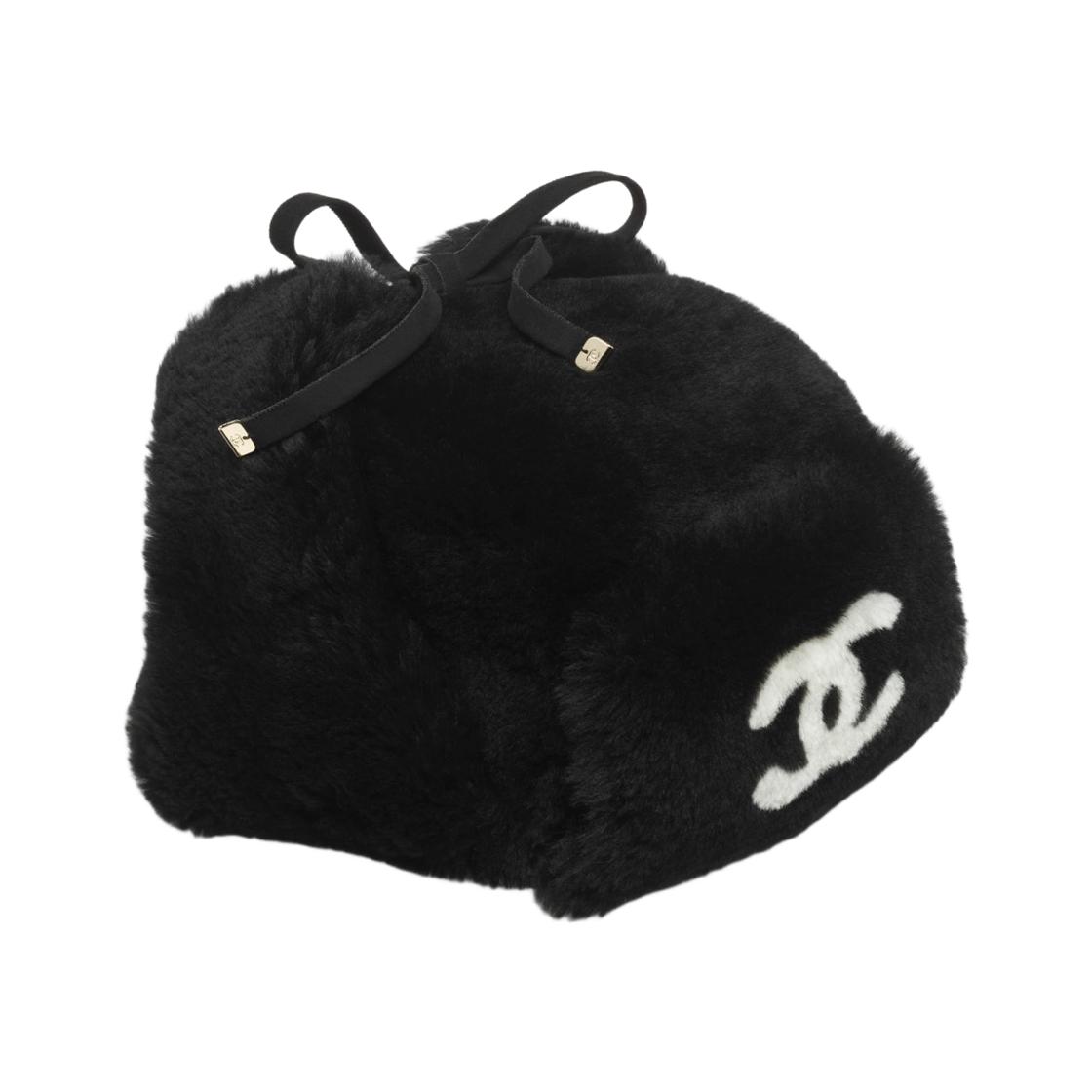 샤넬 차프카 셔링 램스킨 블랙 에크루(Chanel Chapka Shearling Lambskin Black Ecru) - 2