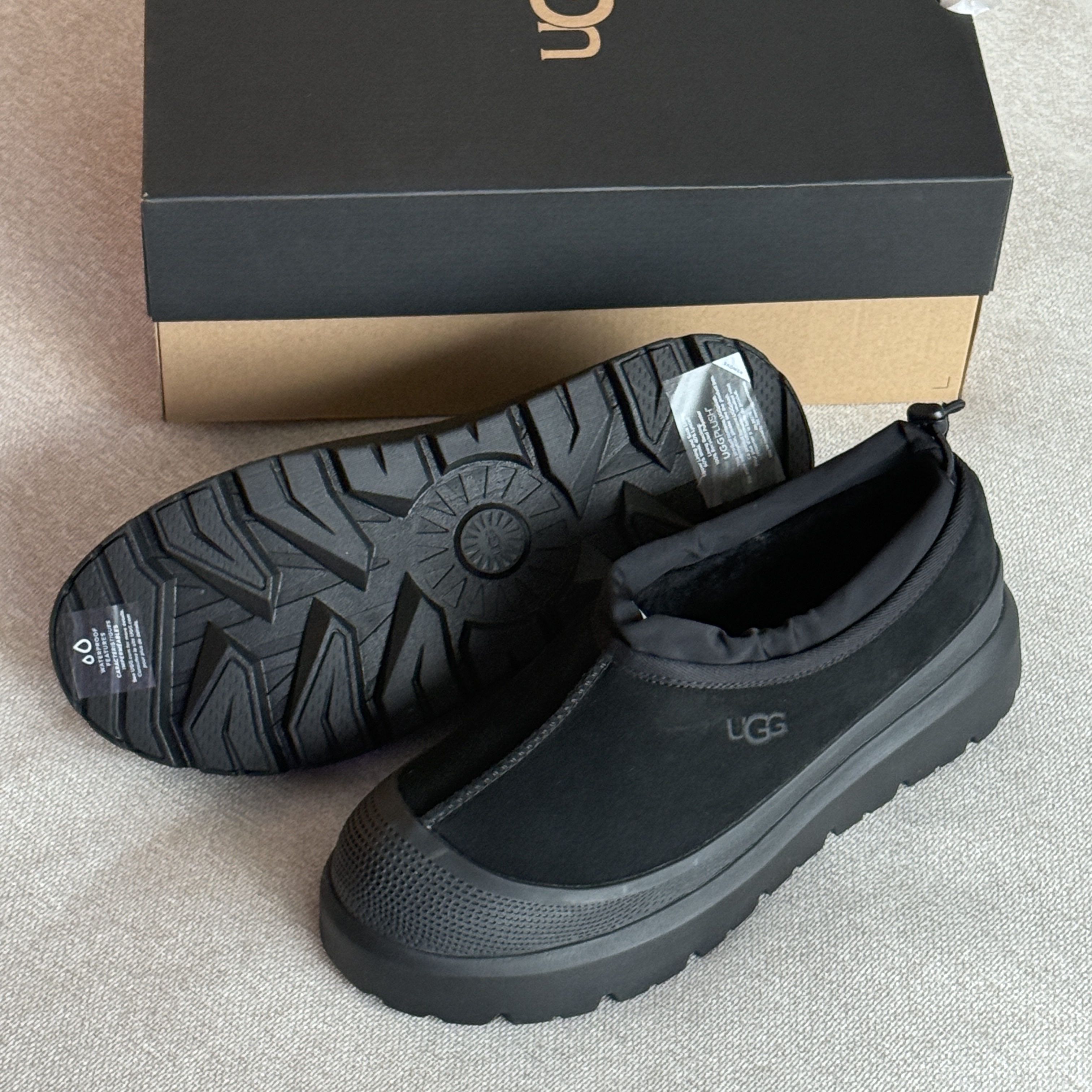 UGG Tasman Weather Hybrid Black 착용 스타일 - 2