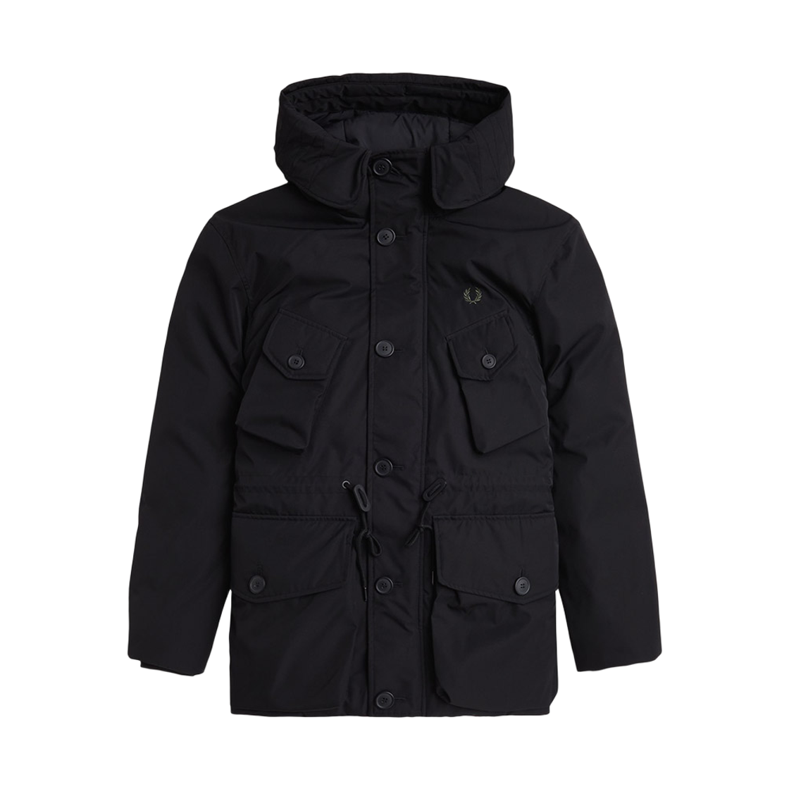프레드 페리 패치 포켓 푸퍼 재킷 블랙(Fred Perry Patch Pocket Puffer Jacket Black)