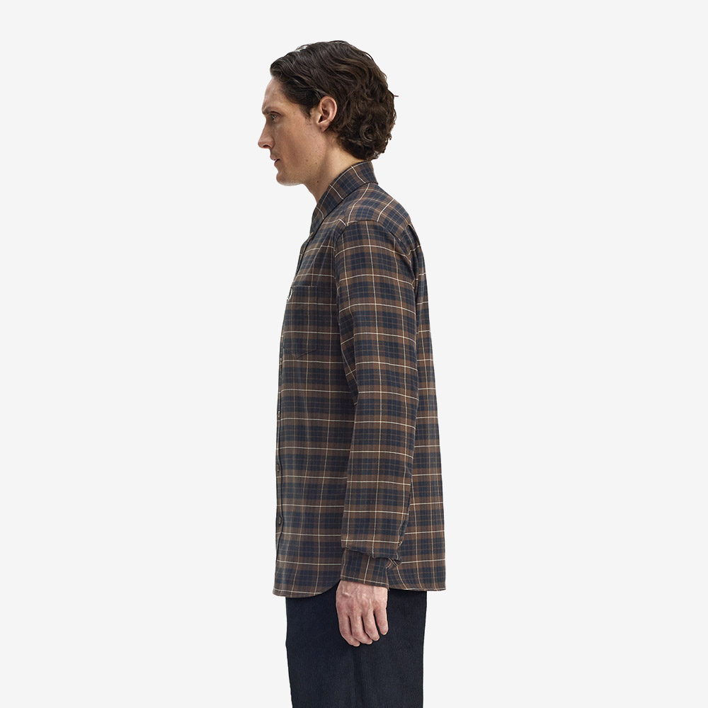 프레드 페리 브러시드 트윌 타탄 셔츠 번트 토바코(Fred Perry Brushed Twill Tartan Shirt Burnt Tobacco) - 2