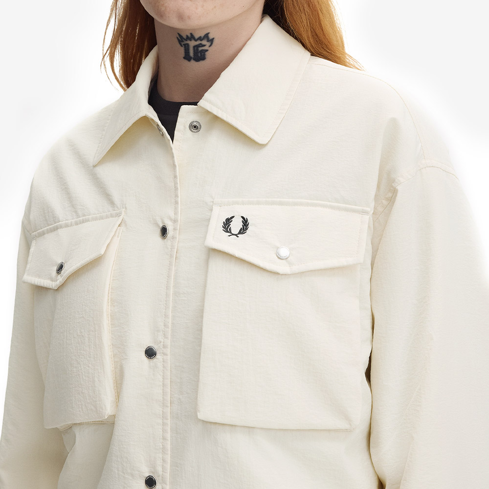 프레드 페리 우먼스 패디드 오버셔츠 에크루(Fred Perry Womens Padded Overshirt Ecru) - 3