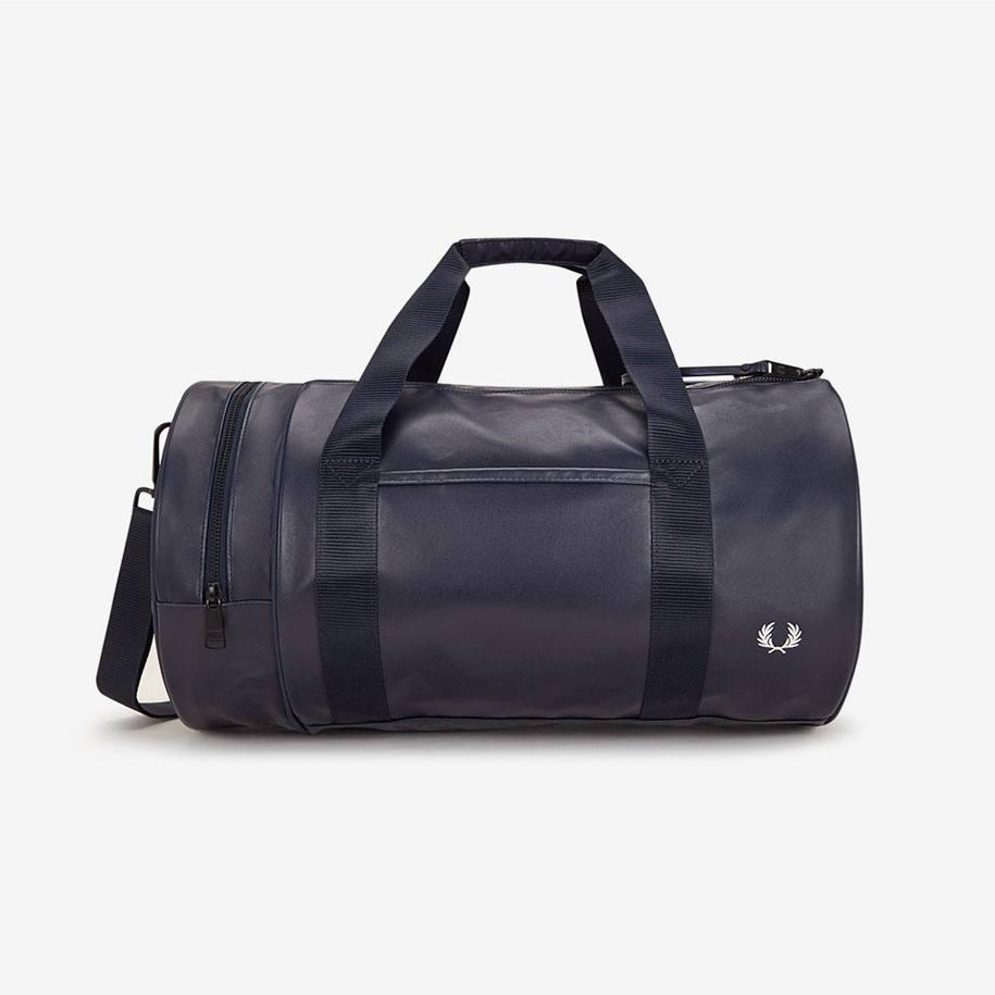 프레드 페리 토널 클래식 배럴 백 네이비(Fred Perry Tonal Classic Barrel Bag Navy Snow White) - 4