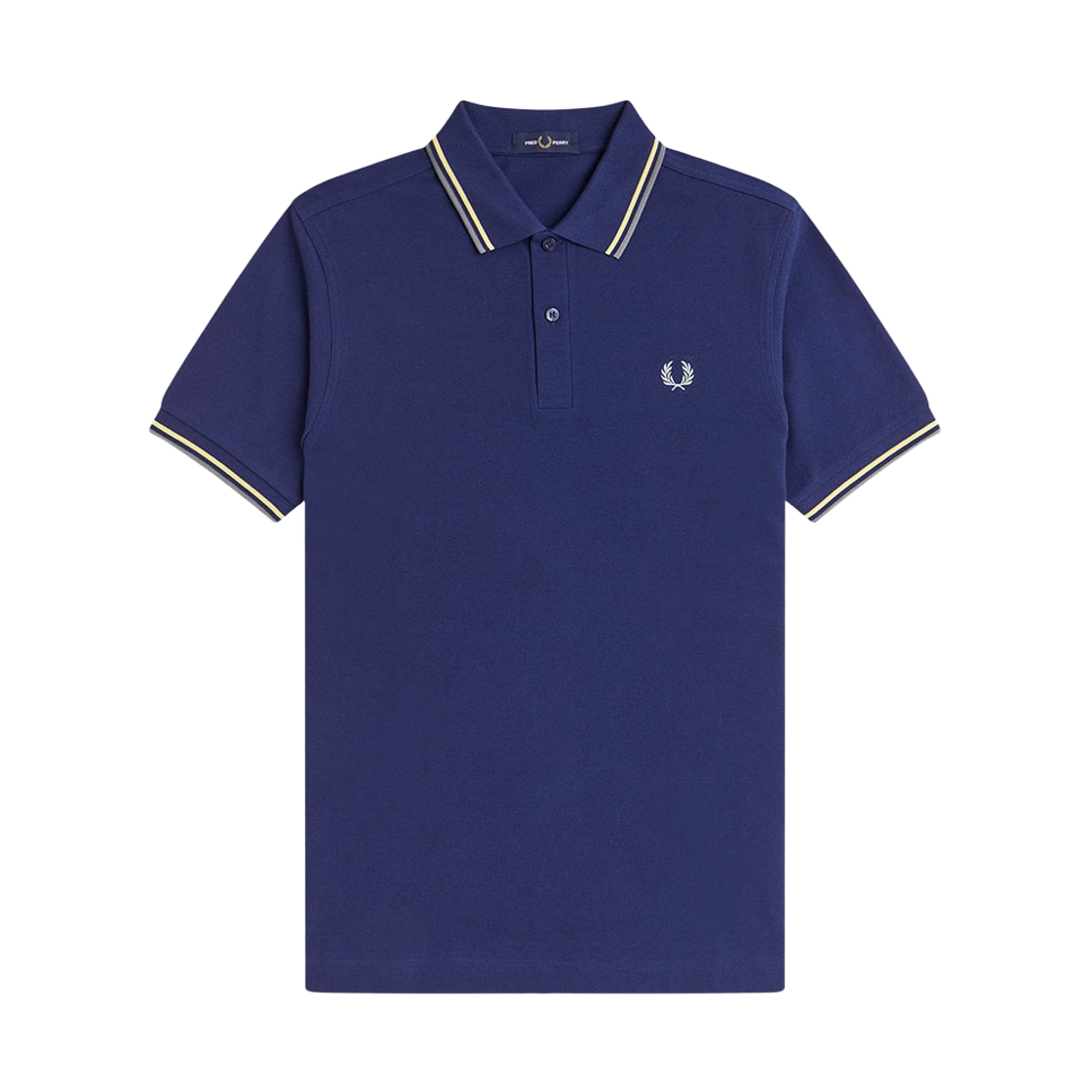 AFPM2533600-48A Fred Perry Twin Tipped Fred Perry Shirt French Navy Champion’s Gold Stockport Blue