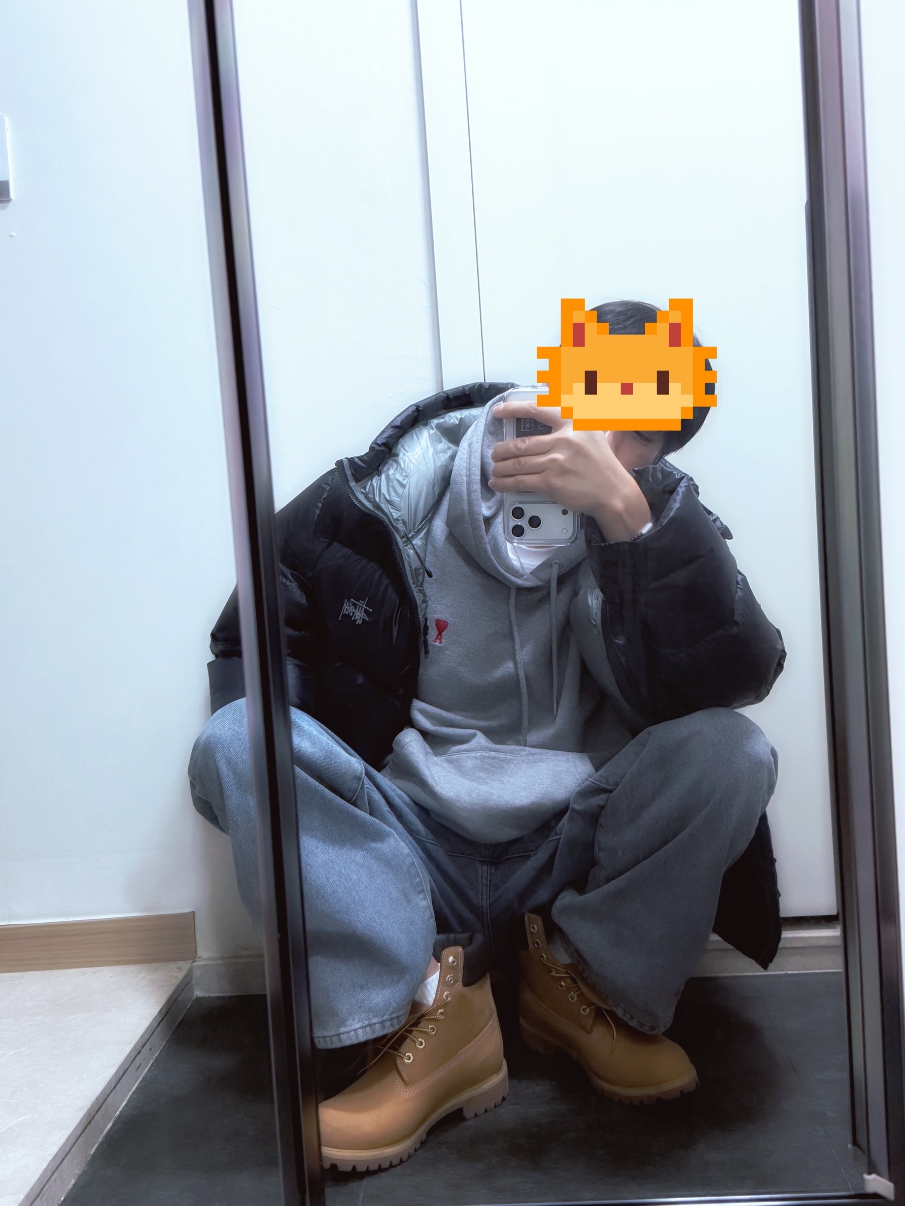 Timberland Premium 6 inch Waterproof Boot Wheat Nubuck - Wide, Stussy Down Parka Micro Ripstop Phantom Black 착용 스타일 - 1