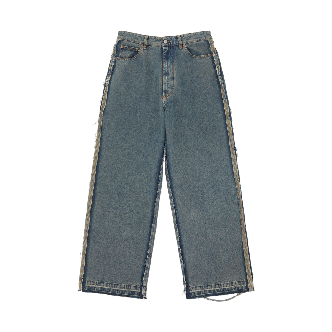 SH0LA0025S30844963 MM6 Maison Margiela Wide Leg Jeans Light Grey