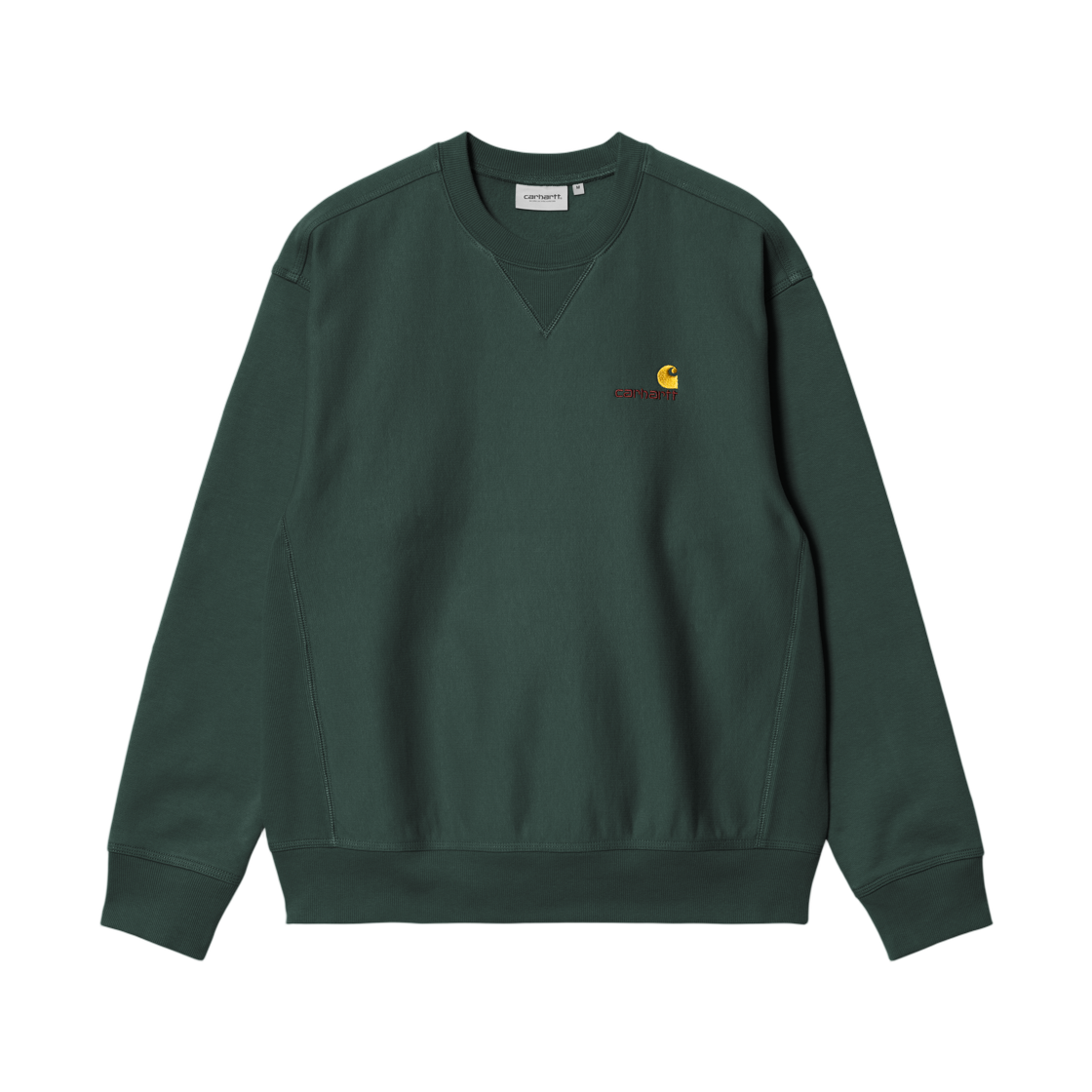 I025475-3GH-XX Carhartt WIP American Script Sweatshirt Kale Green