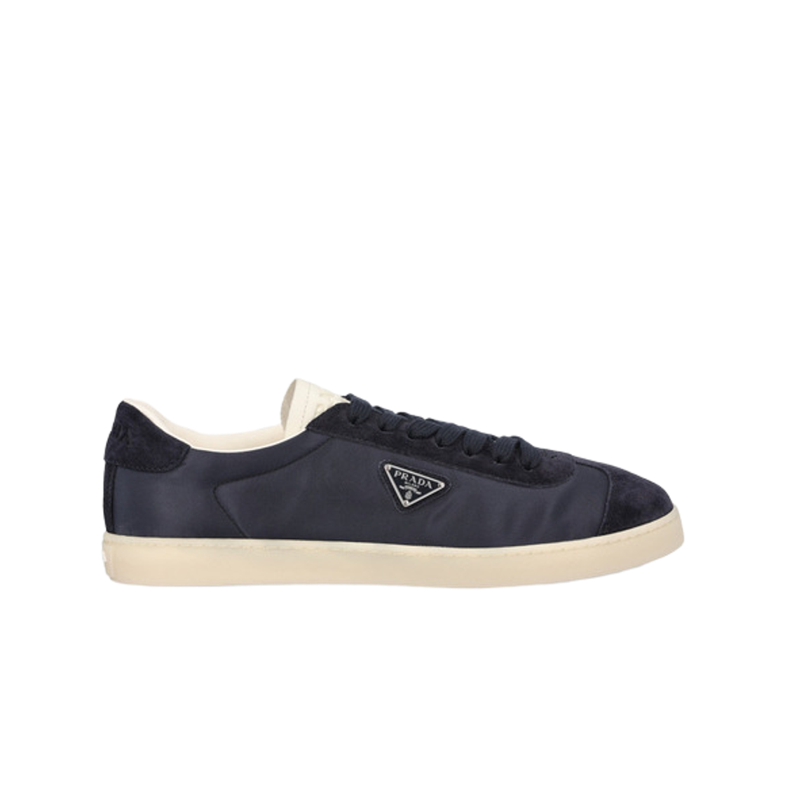 2EE394-D7C-F0008 Prada Lane Re-Nylon Suede Sneakers Navy