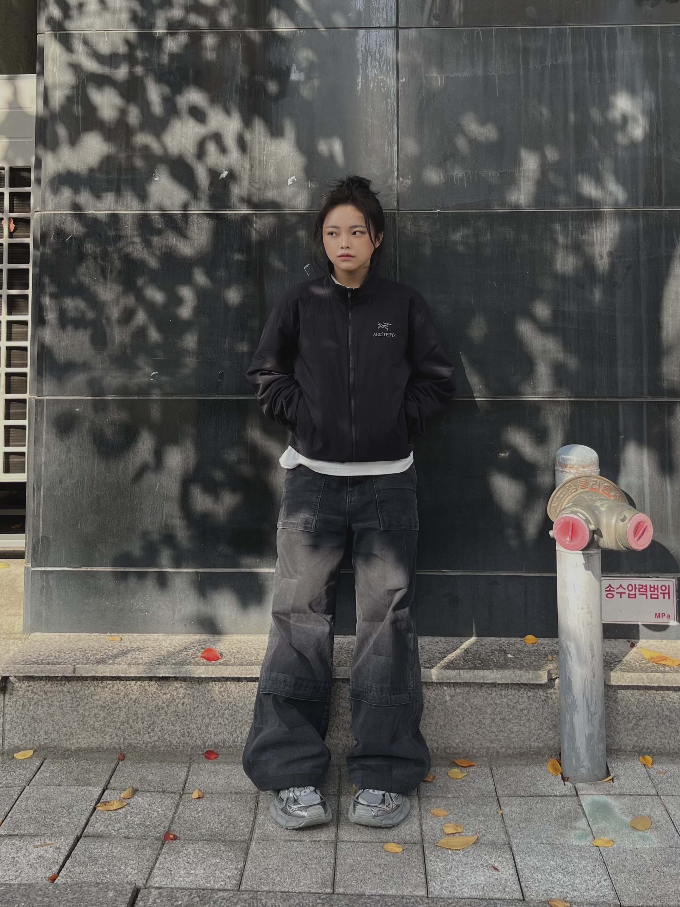 Arc'teryx Atom LT Jacket Black, Balenciaga 3XL Sneakers Grey Black 착용 스타일 - 5