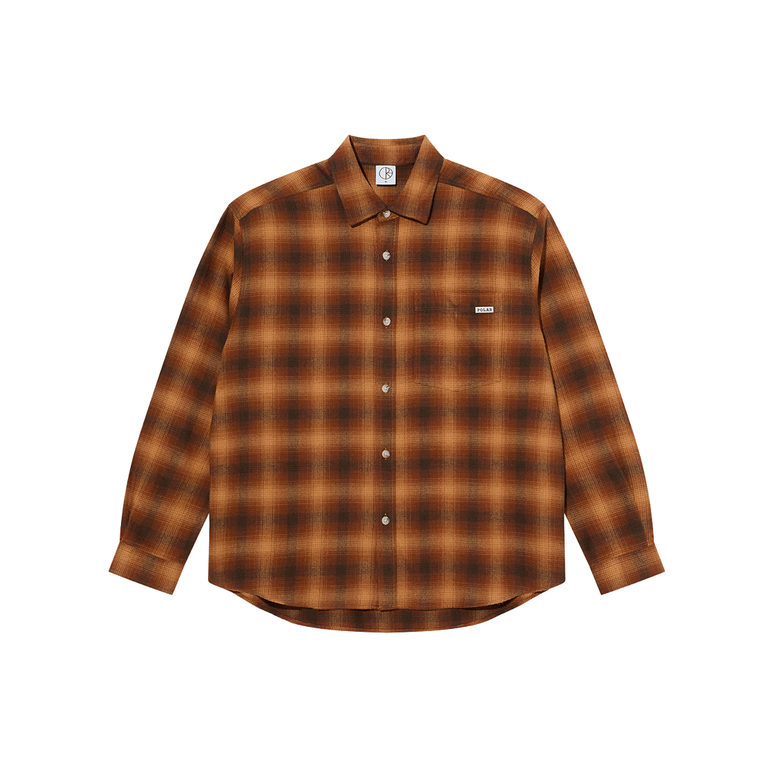 폴라스케이트 미첼 롱슬리브 쉐도우 체크 셔츠 카라멜(Polar Skate Co. Mitchell LS Shadow Check Shirt Caramel)