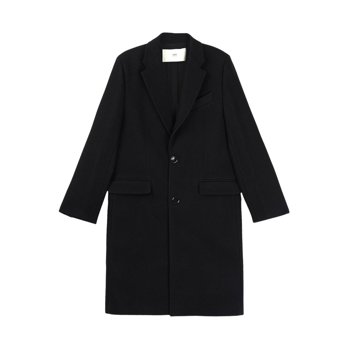 아미 투 버튼 코트 블랙(AMI Two Buttons Coat Black)
