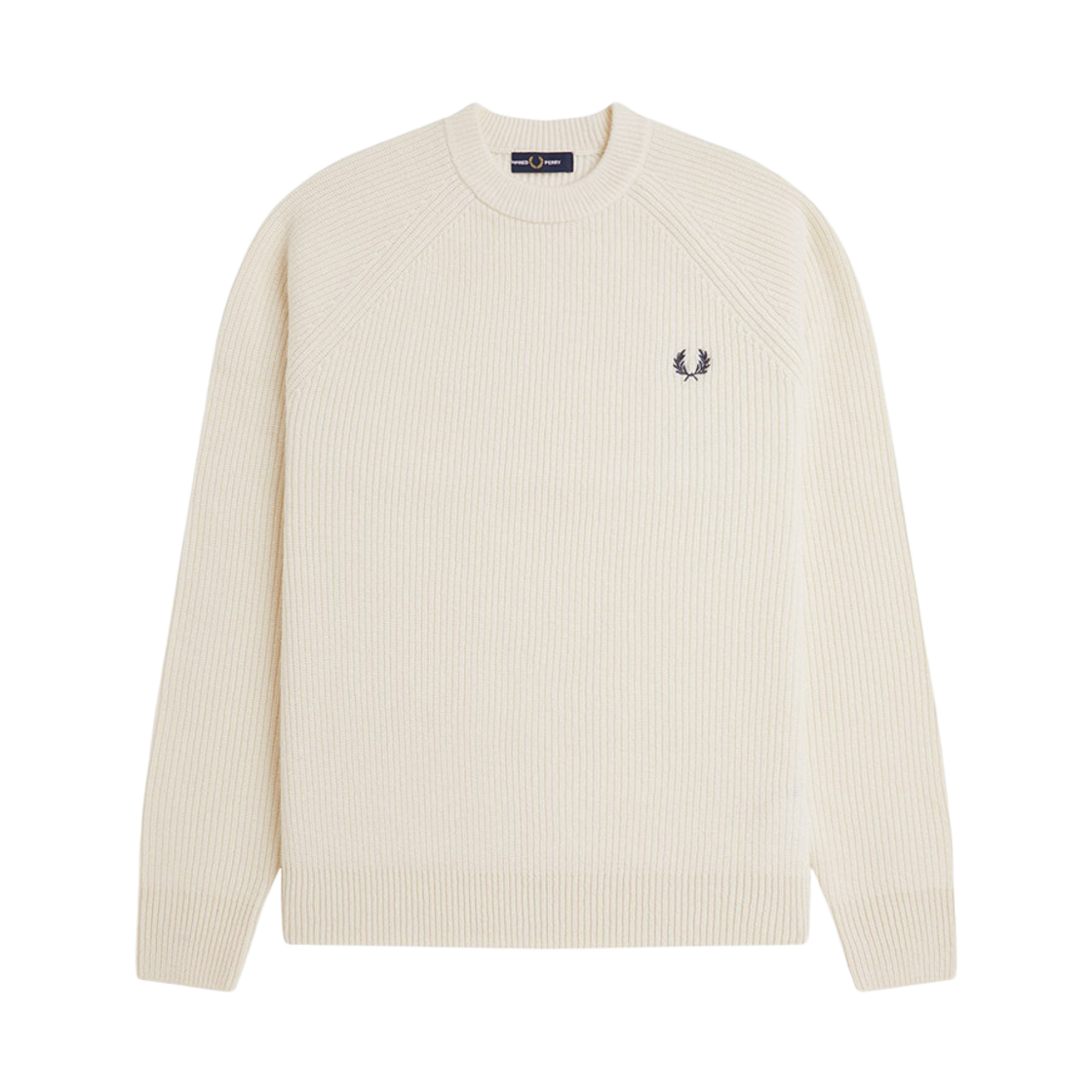 AFPM2531548-560 Fred Perry Lambswool Raglan Knit Ecru