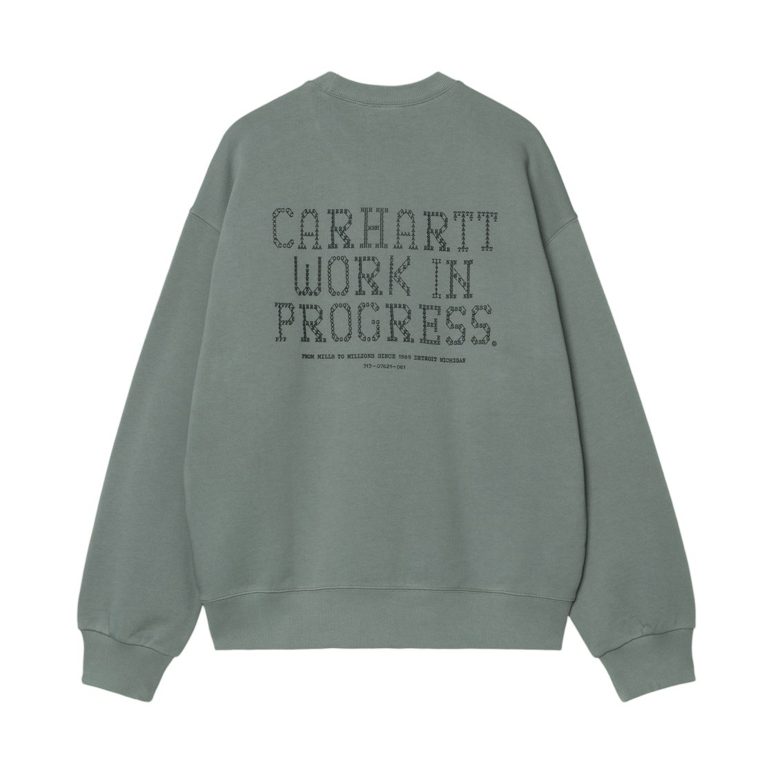 칼하트 WIP 펀치드 스웨트셔츠 벨벳 그린(Carhartt WIP Punched Sweatshirt Velvet Green) - 2