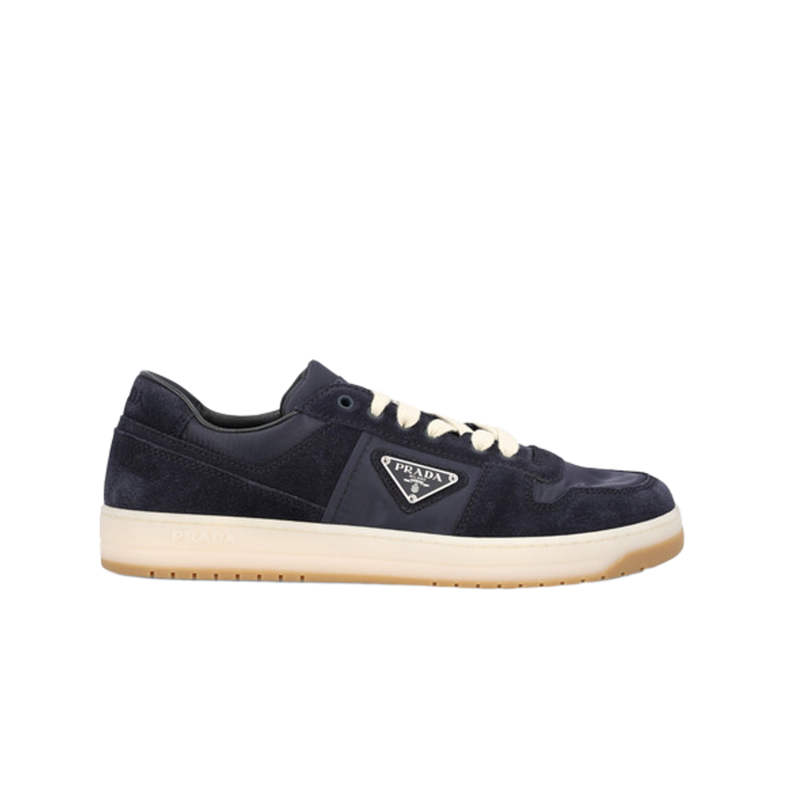2EE364-D7R-F0355 Prada Downtown Re-Nylon Suede Sneakers Blue