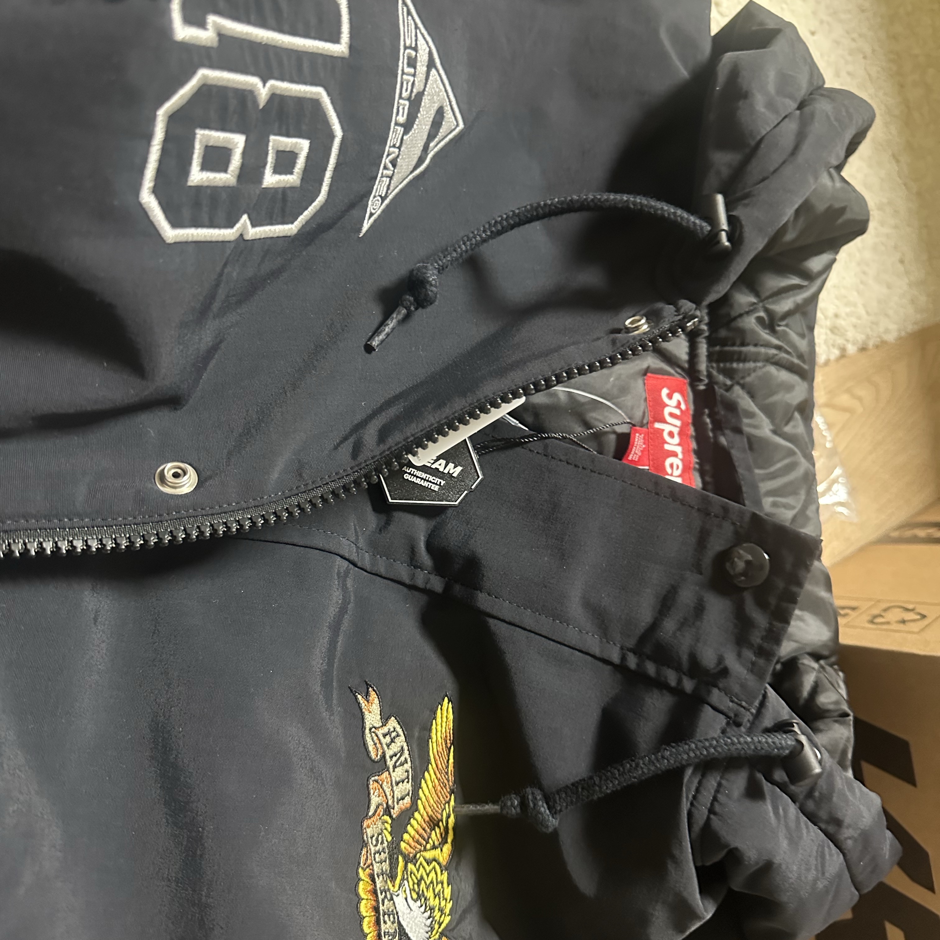 Supreme Antihero Stadium Jacket Black - 25FW 착용 스타일 - 1