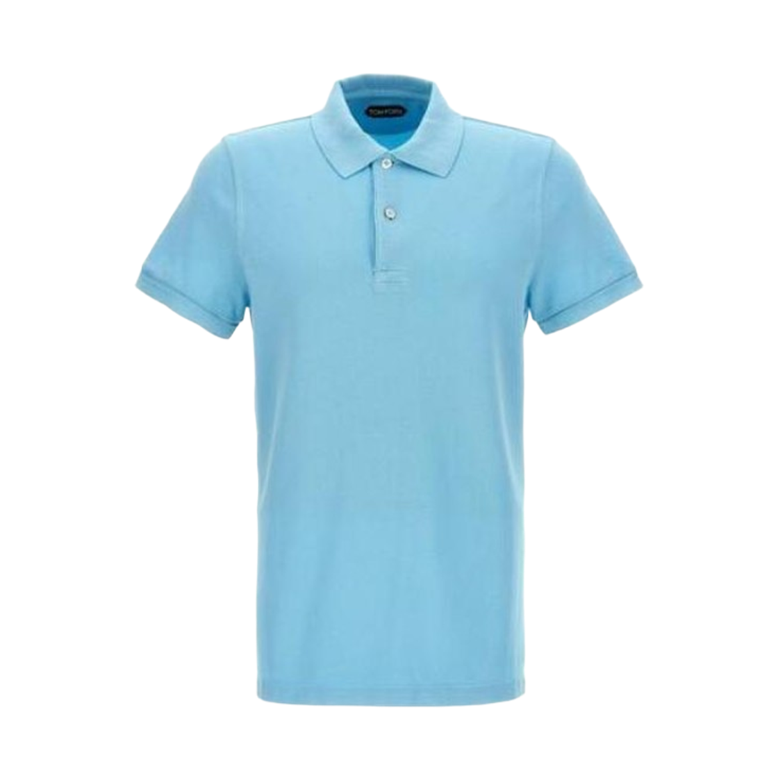 JPS002-JMC007S23-HB131 Tom Ford Tennis Piquet Polo Sky Blue