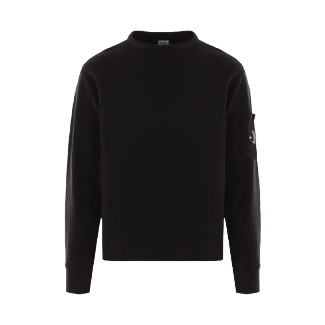 18CMSS266A110337O999 C.P. Company Malfile Fleece Crewneck Sweatshirt Black - 25SS