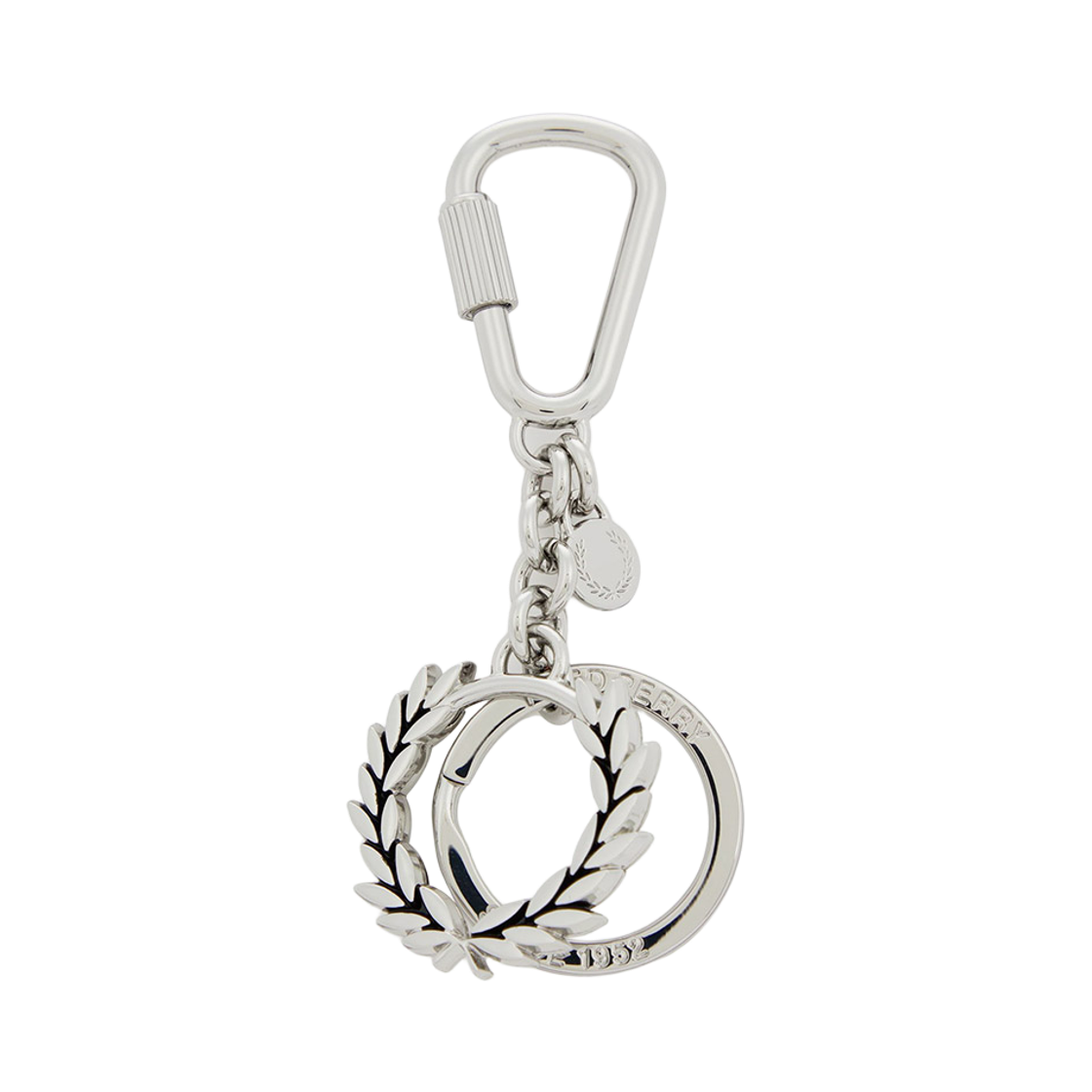 CFPU2534717-Y19 Fred Perry Laurel Wreath Keyring Shiny Silver