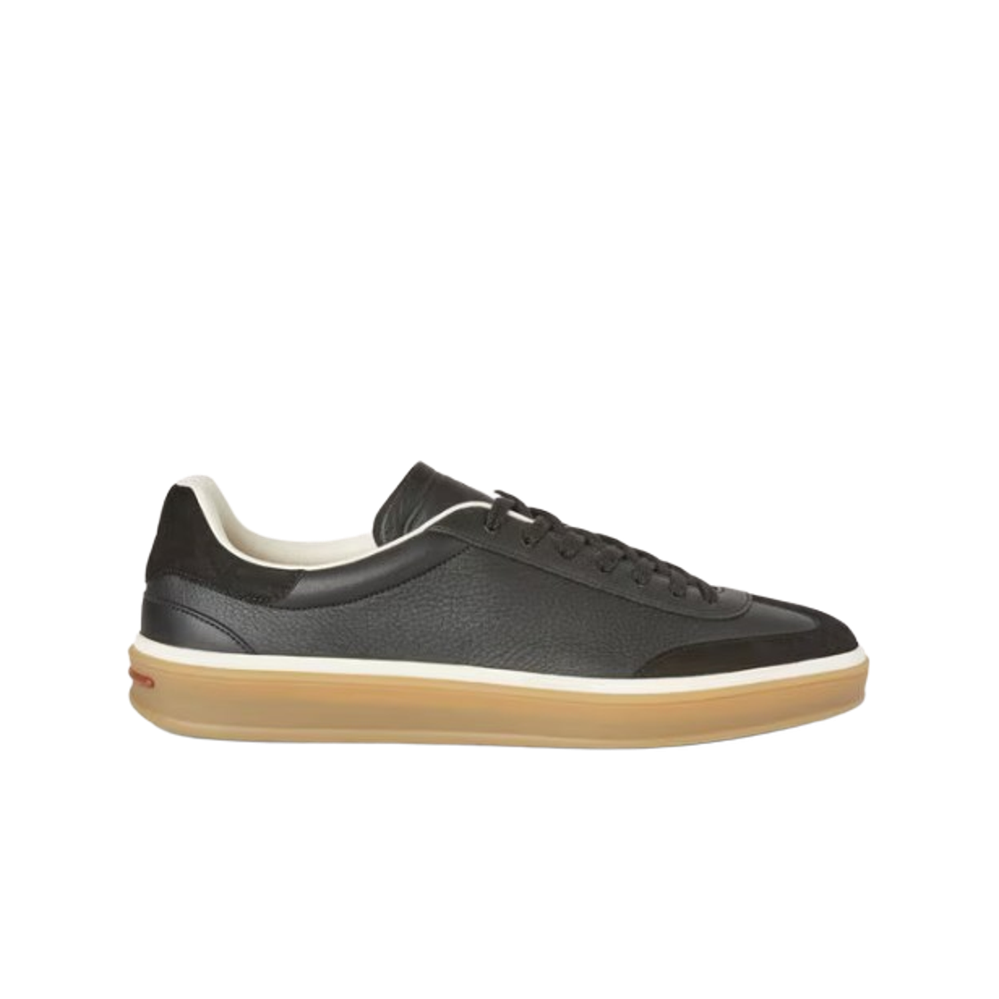 FAO9334-8000 Loro Piana Tennis Walk Calfskin Sneakers Black
