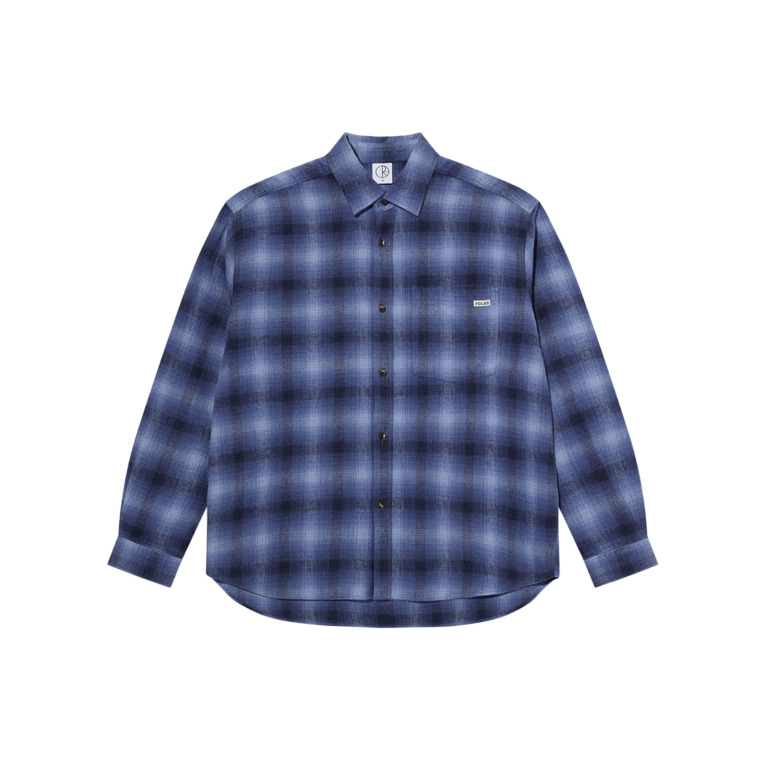 폴라스케이트 미첼 롱슬리브 쉐도우 체크 셔츠 블루(Polar Skate Co. Mitchell LS Shadow Check Shirt Blue)