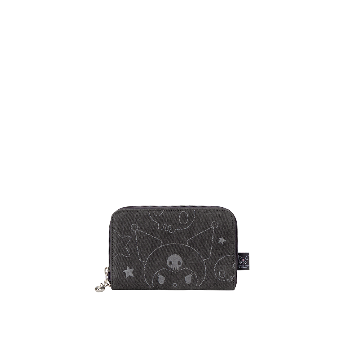 조셉앤스테이시 데님 트래블 크로스 월렛 쿠로미 워시드 차콜 위드 체인(Joseph&Stacey Denim Travel Cross Wallet Kuromi Washed Charcoal with Chain) - 2