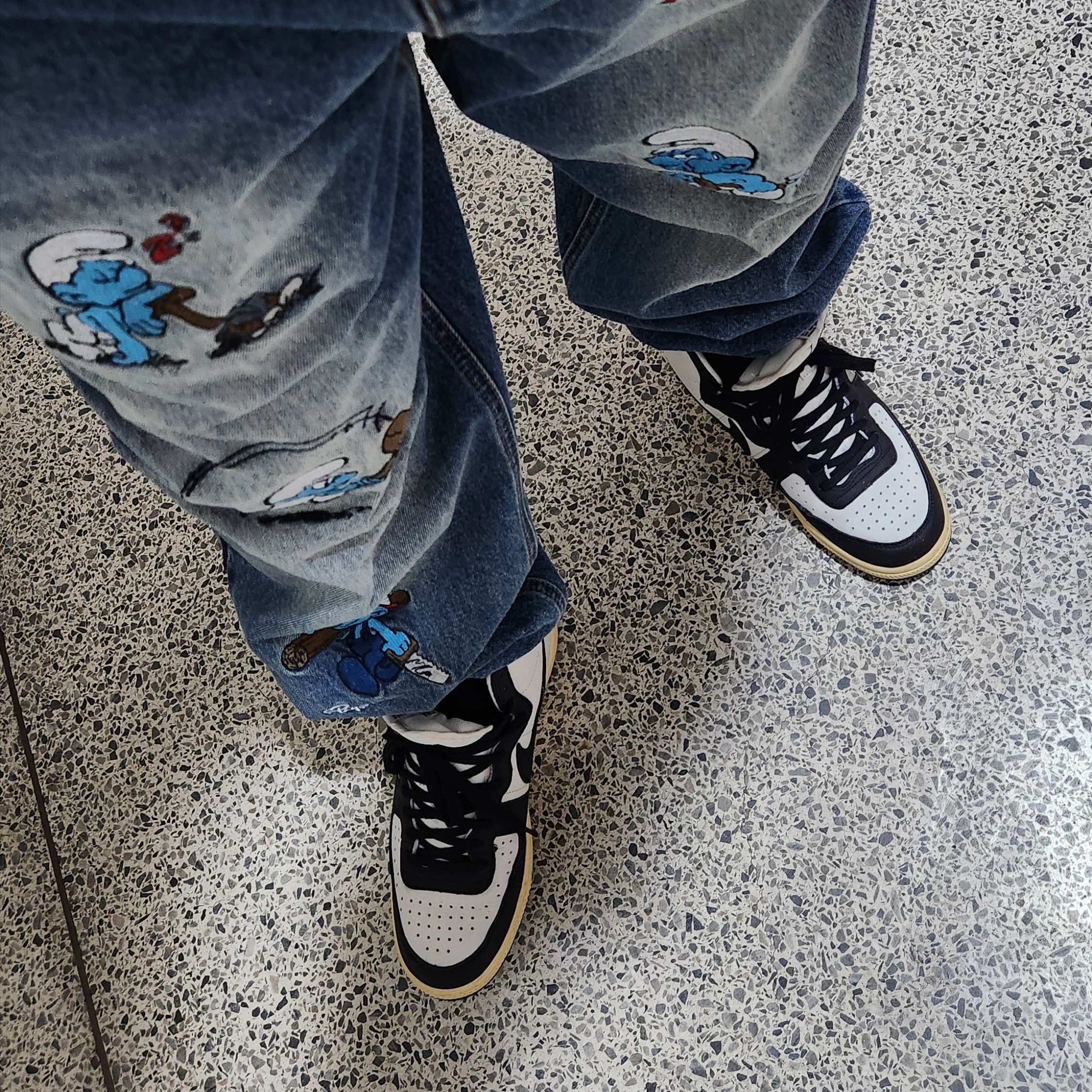 Nike Terminator High Black and Phantom 착용 스타일