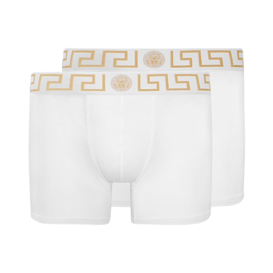 AU10192-1A10011-A81H Versace Greca Border Trunks White (2 Pack)
