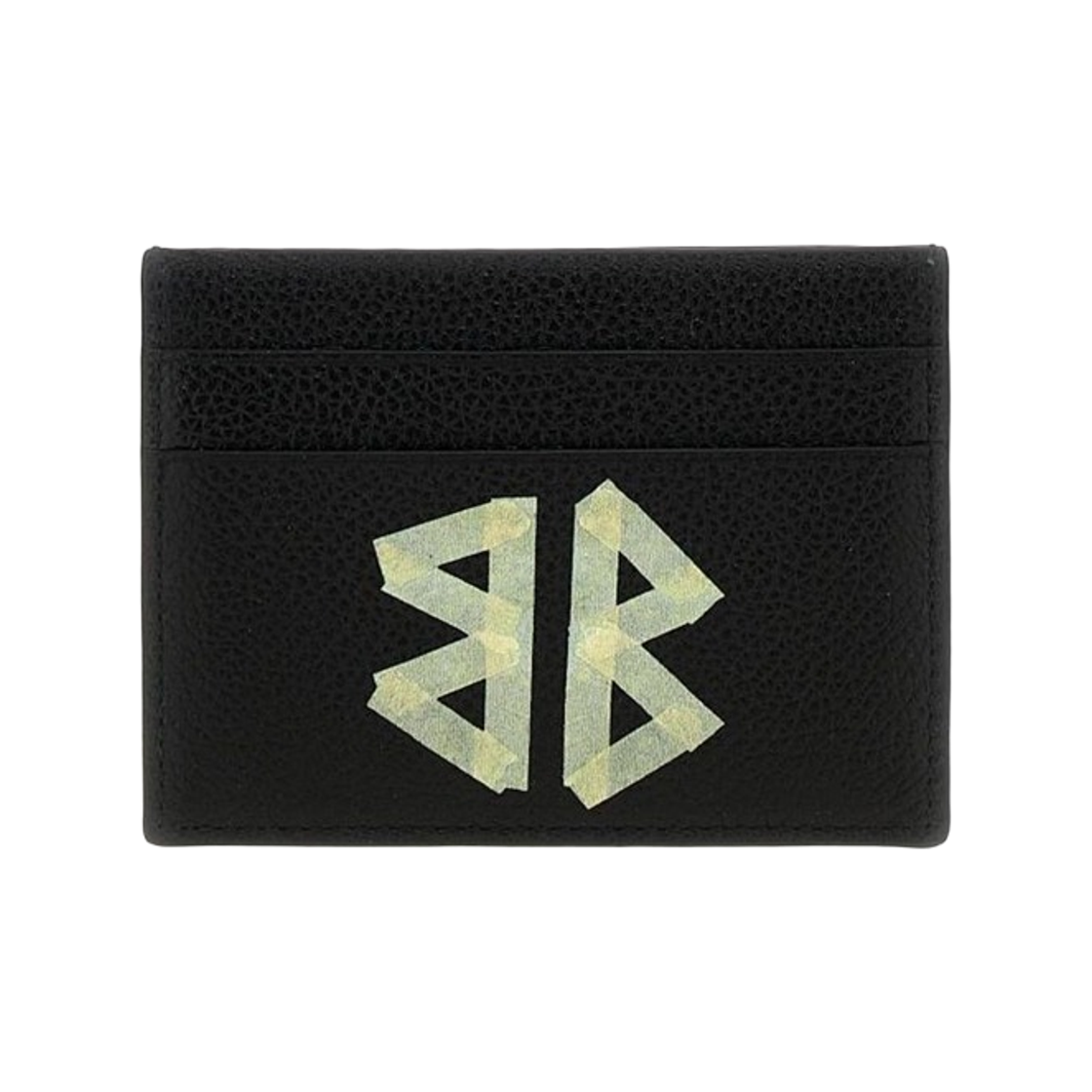 5943092ABKU1000 Balenciaga Cash Grained Calfskin Card Holder Black