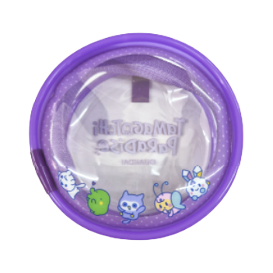 다마고치 파라다이스 팝업 스토어 원형 파우치 퍼플(Tamagotchi Paradise Pop Up Store Round Pouch Purple)