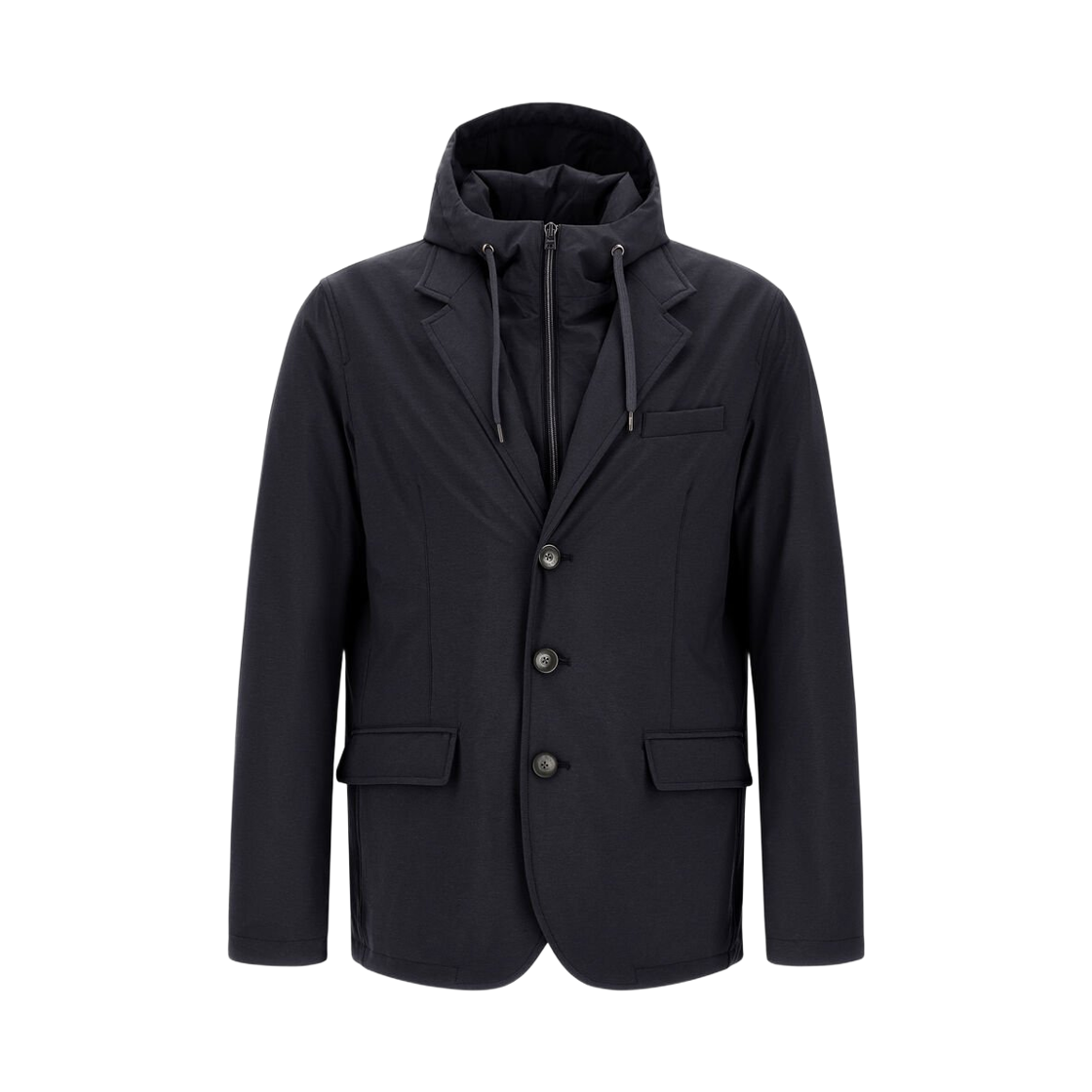 GA00018UR-12742S-9490 Herno Stretch Comfort Nylon Resort Blazer Slate