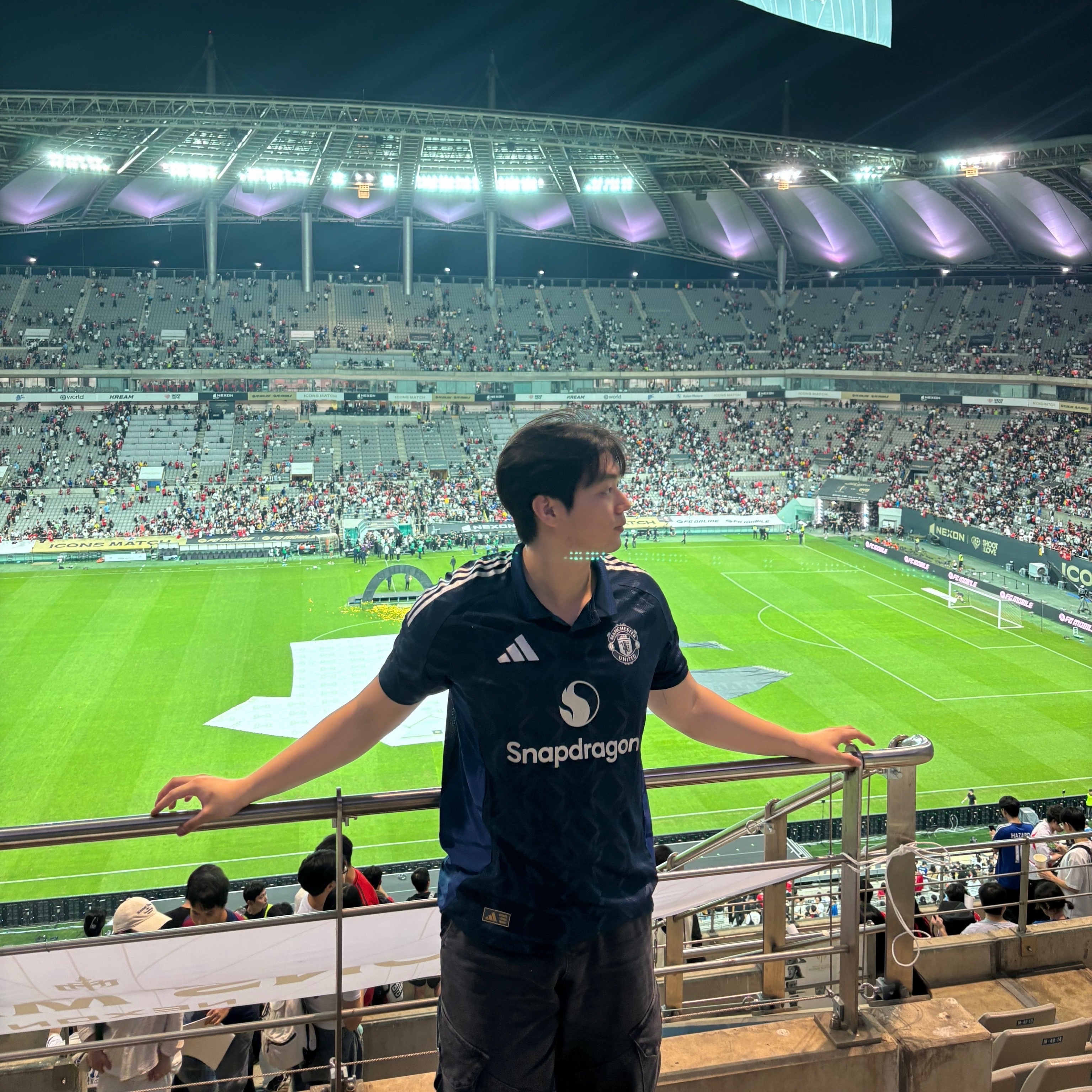 Adidas Manchester United 2024/25 Away Authentic Jersey Night Indigo - KR Sizing (Non Marking Ver.) 착용 스타일