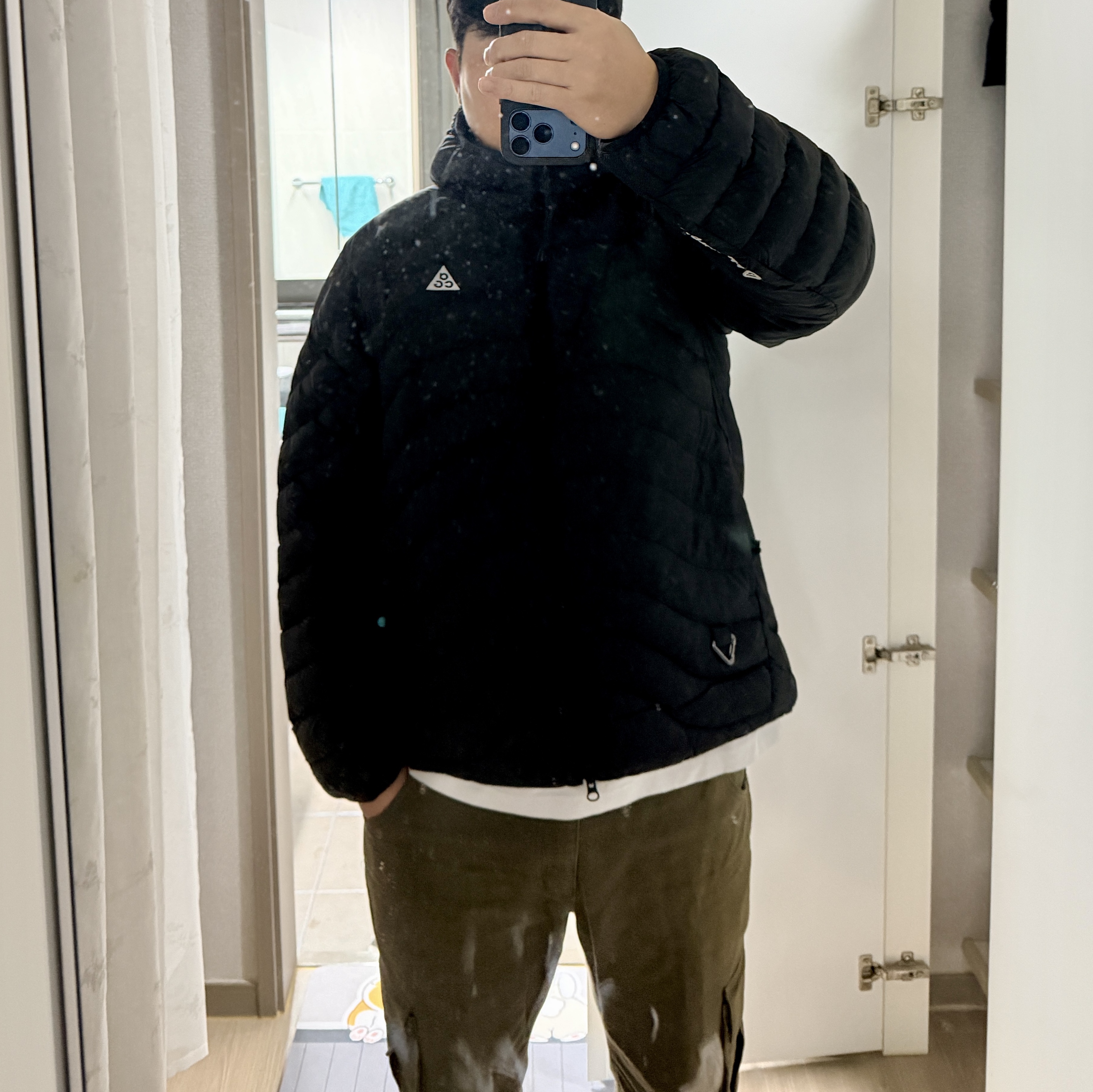 Nike ACG Lava Flow Therma-Fit ADV Jacket Black Summit White - Asia 착용 스타일