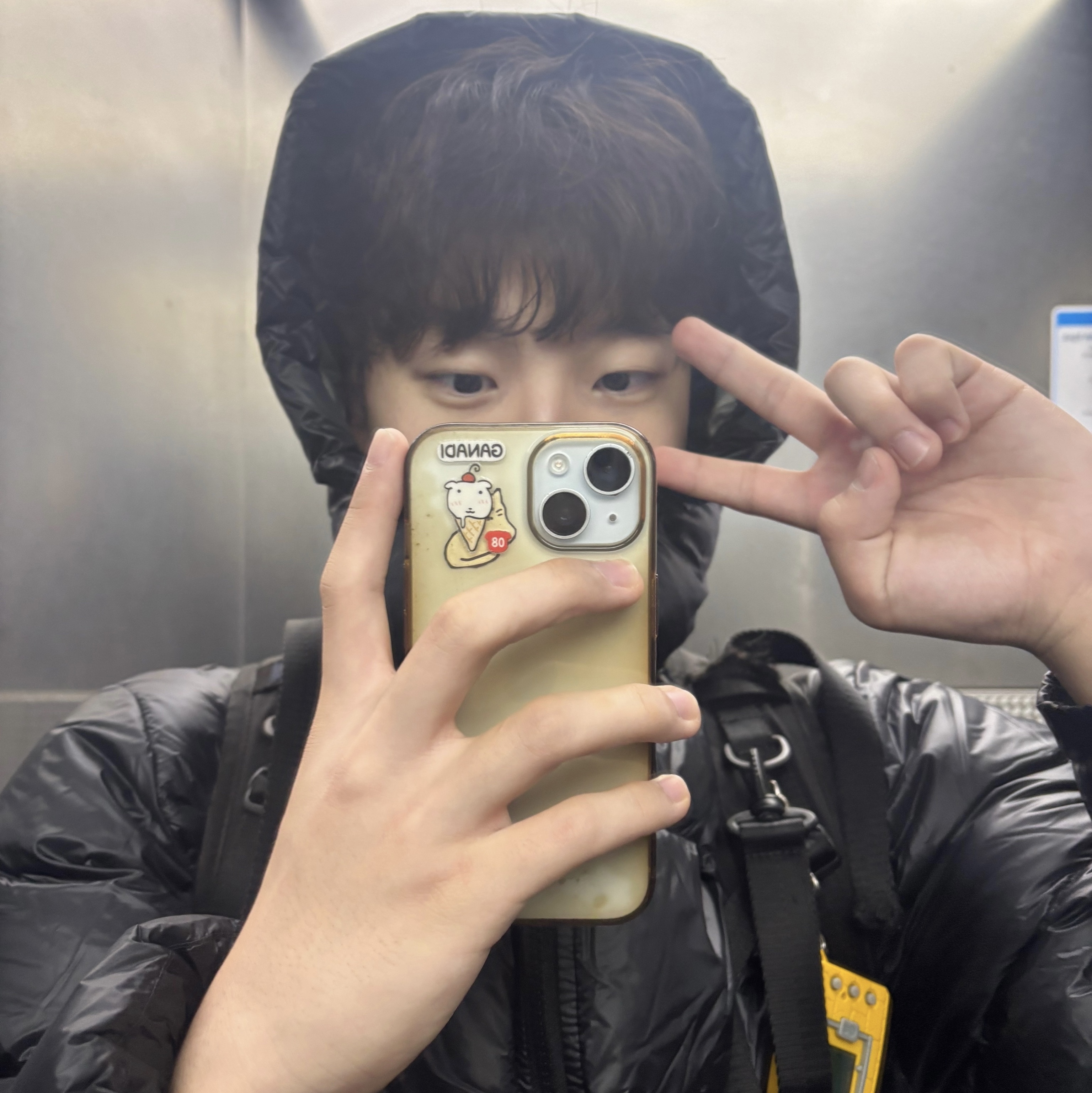 Stussy Down Parka Micro Ripstop Phantom Black 착용 스타일